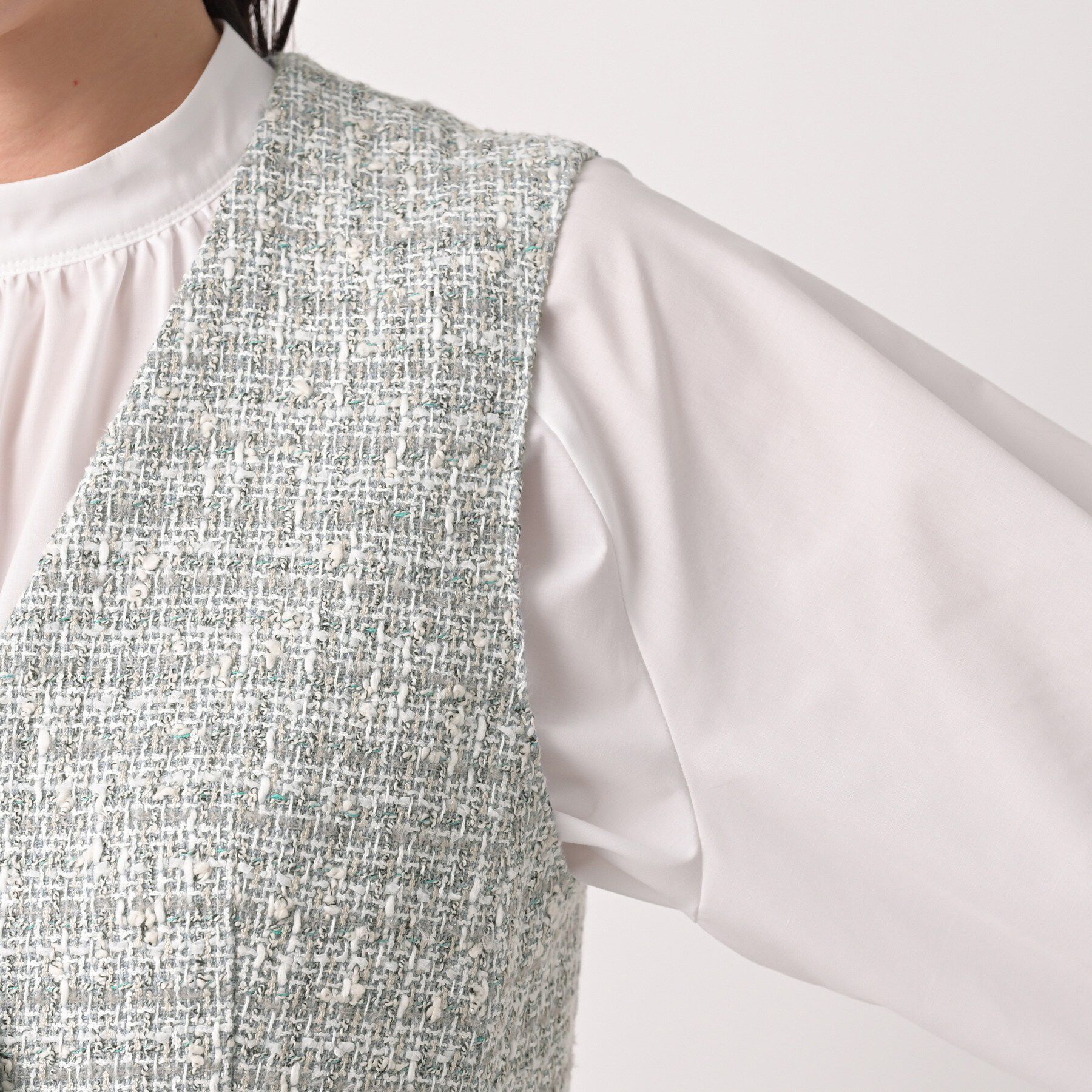 UNTITLED「ツイードカラーレスジレ」|ブルゾン・スタジャン|