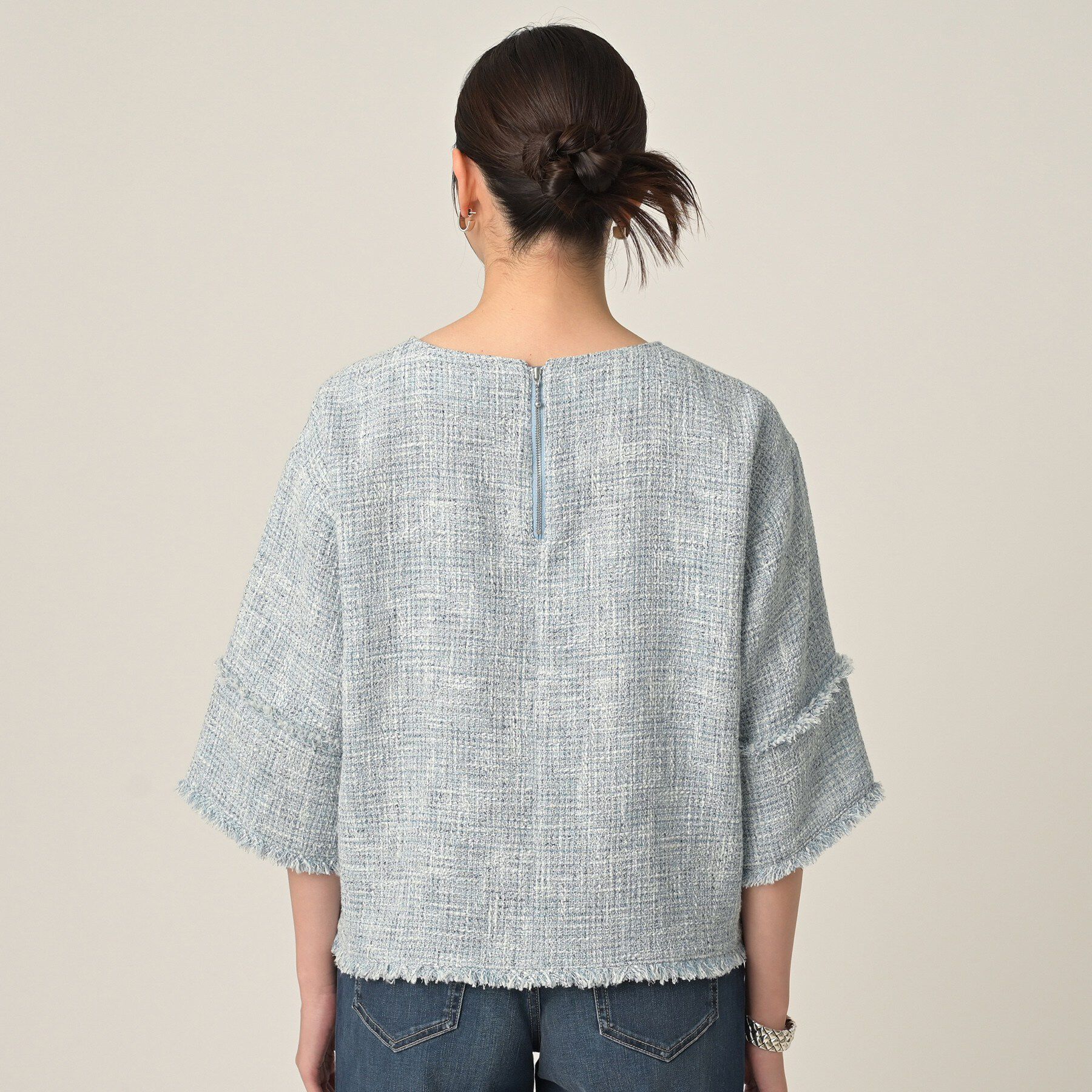 UNTITLED「【洗える】ツイードドルマンブラウス」|シャツ・ブラウス|