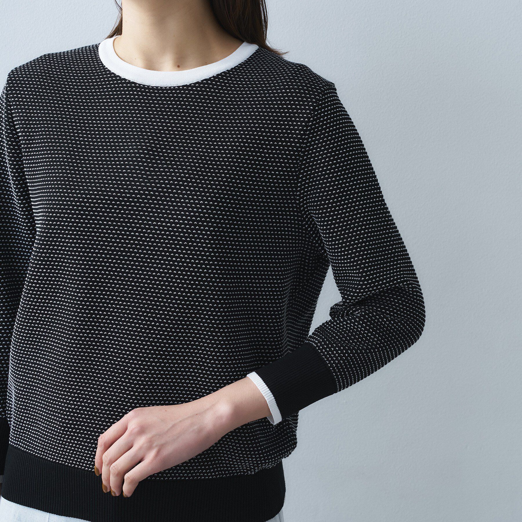 UNTITLED「配色ハイゲージニットトップス」|ニット・セーター|