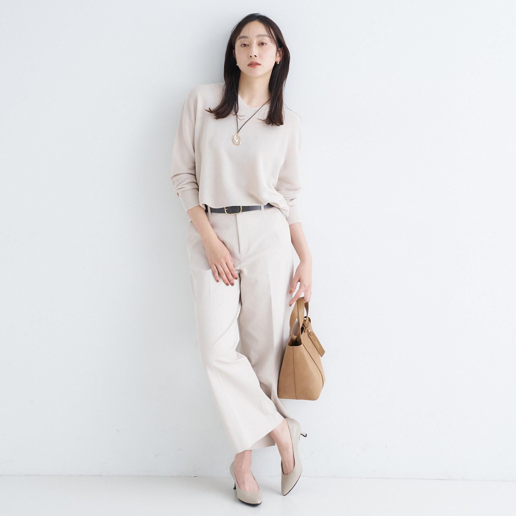 UNTITLED「ドライタッチVネックニット」|ニット・セーター|