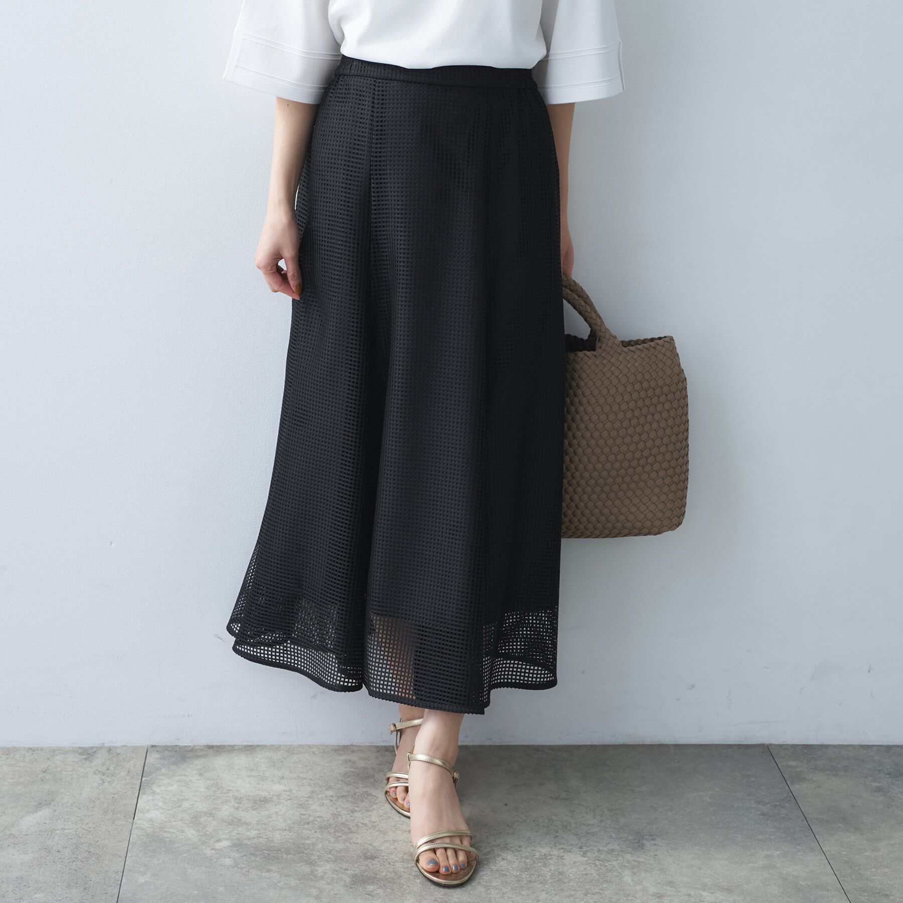 UNTITLED「スクエアメッシュスカート」|スカート|