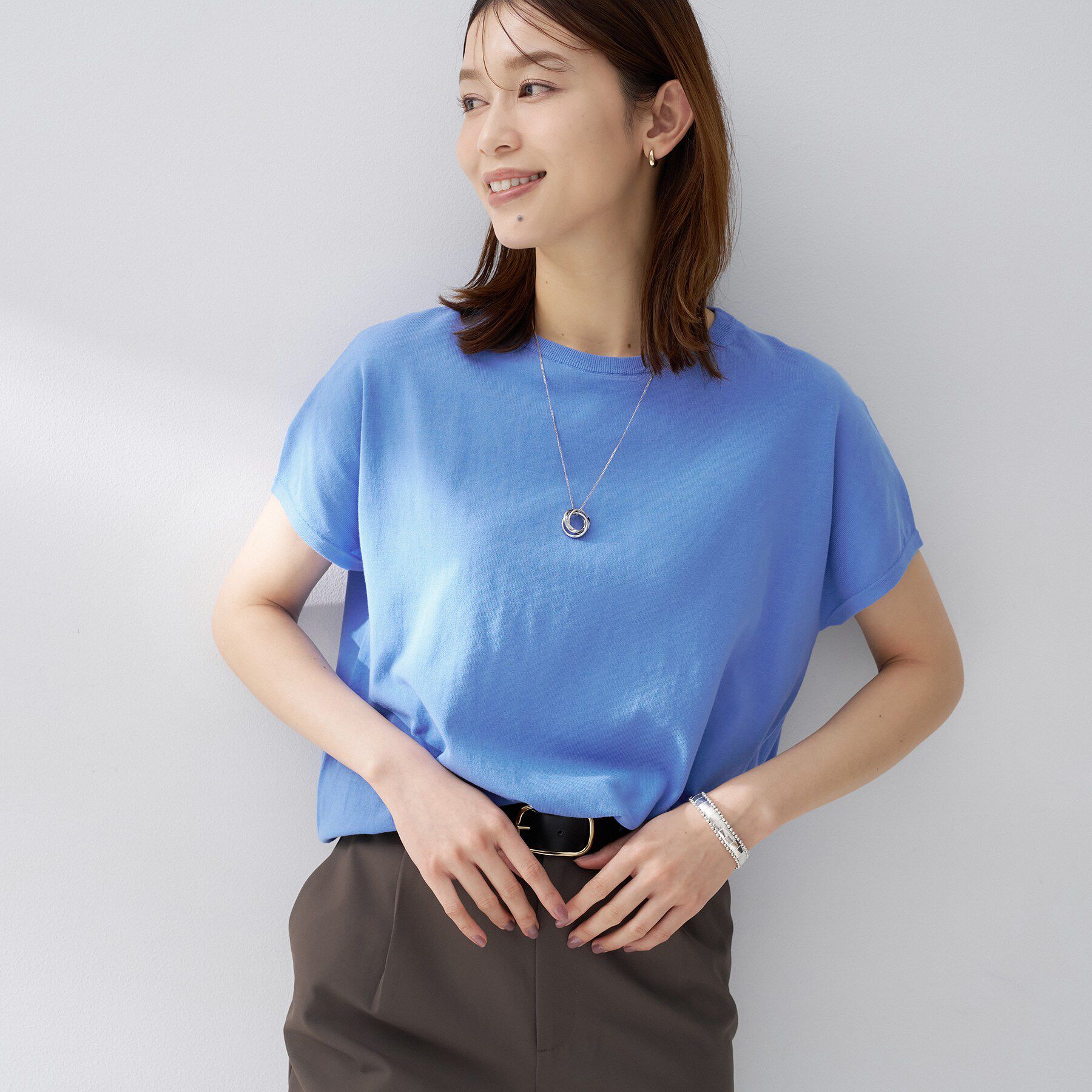 UNTITLED「コットンベーシックニット」|ニット・セーター|