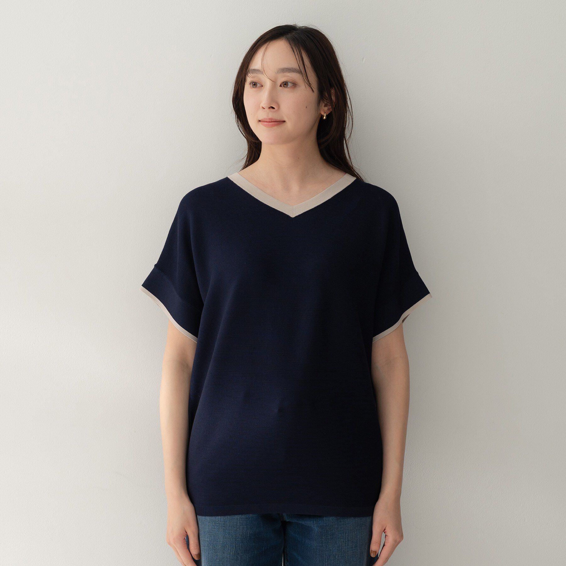 UNTITLED「前後2WAYフレンチスリーブニット」|ニット・セーター|