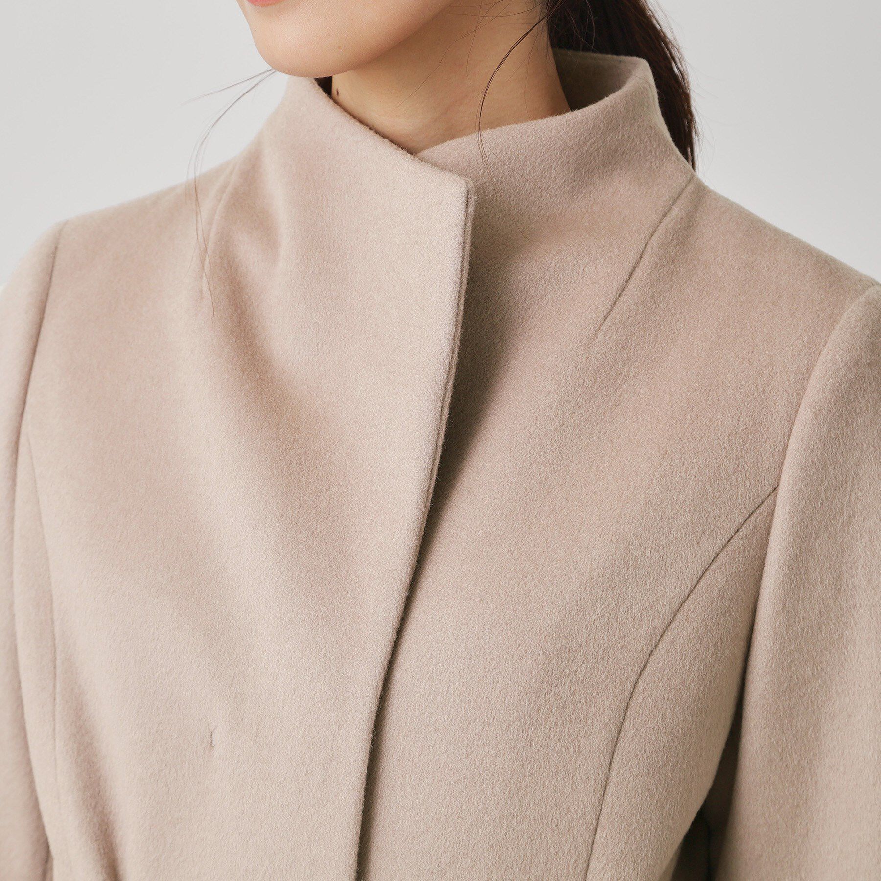 COUP DE CHANCE「【カシミヤ混／日本製】Iラインスタンドウィングカラーコート」|その他|