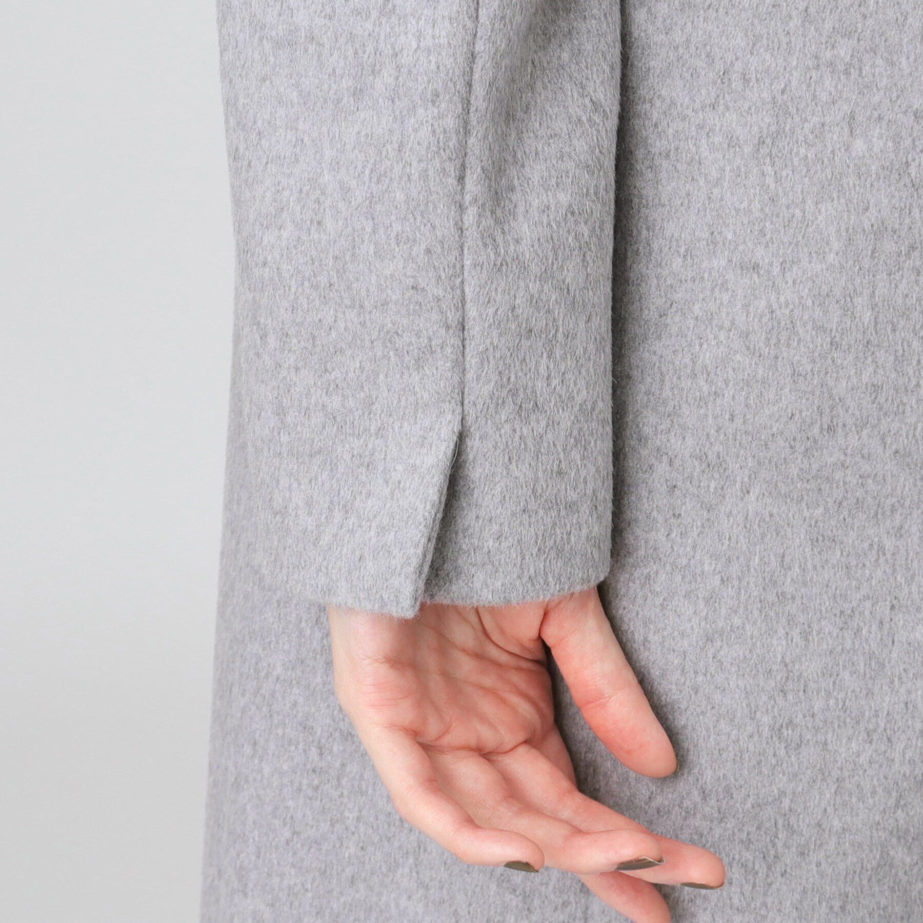 COUP DE CHANCE「【日本製／ブルーフォックスファー／カシミヤ混】ファー付ウールコート」|チェスターコート|