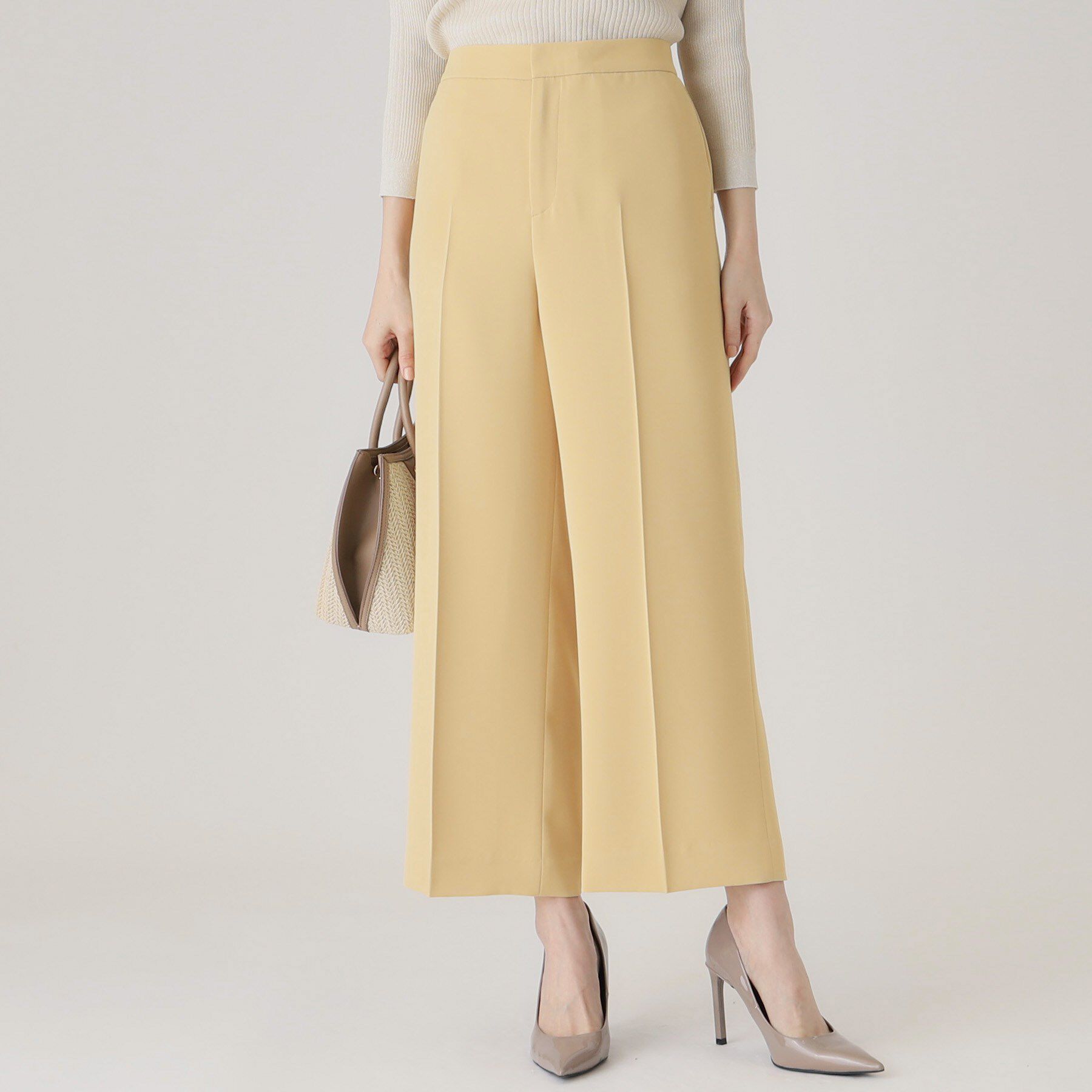 COUP DE CHANCE「【洗える／ウエストゴム】ストレートワイドパンツ」|その他|イエロー(031)