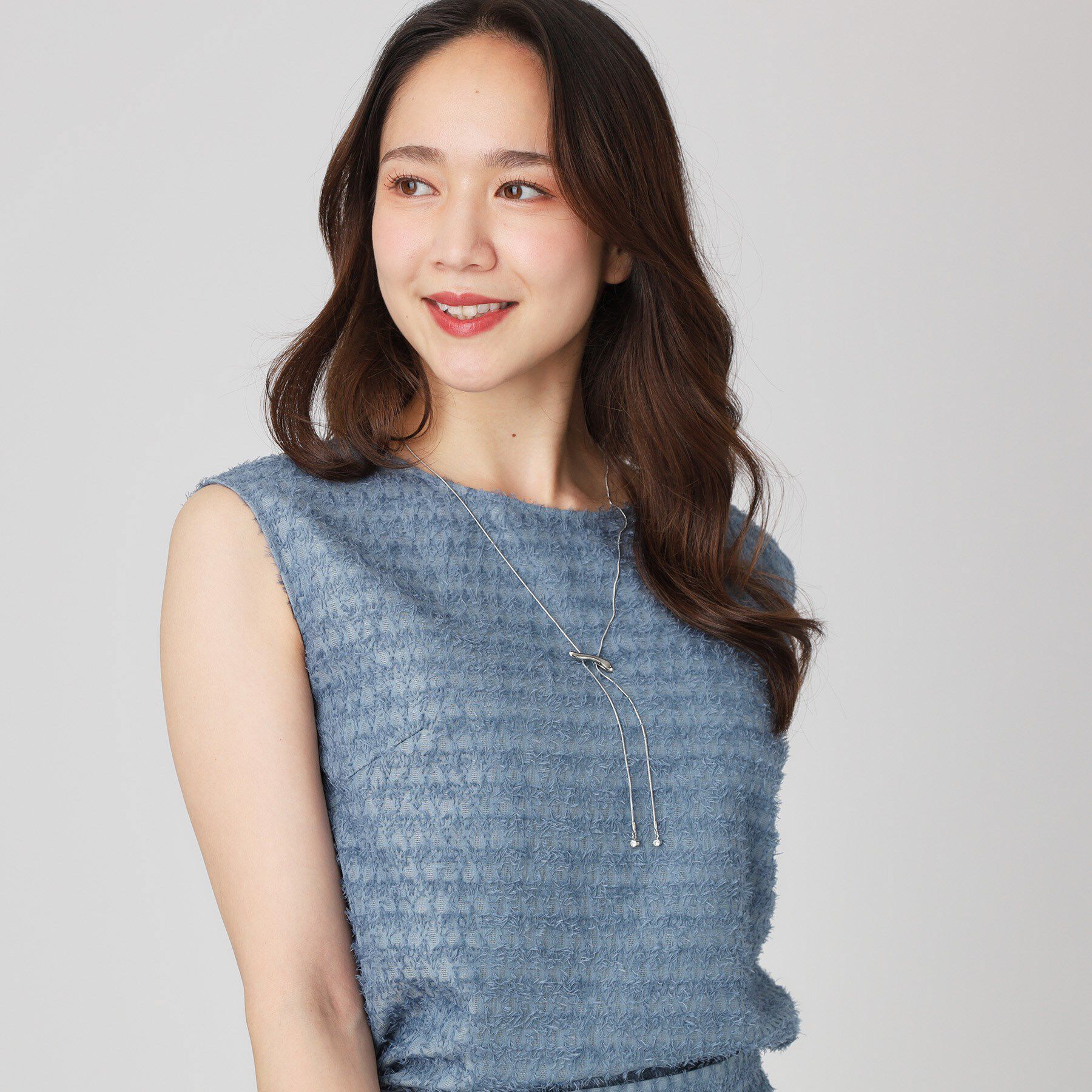 COUP DE CHANCE「【手洗い可／日本製】ジャカードブラウス」|シャツ・ブラウス|ブルー(093)