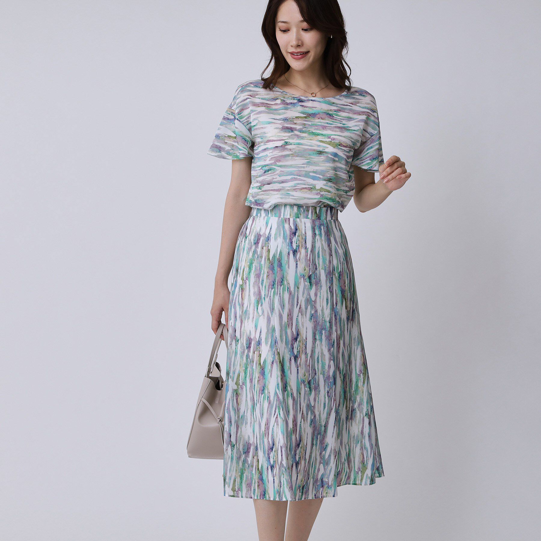 COUP DE CHANCE「【手洗い可／日本製】プリント柄スカート」|スカート|