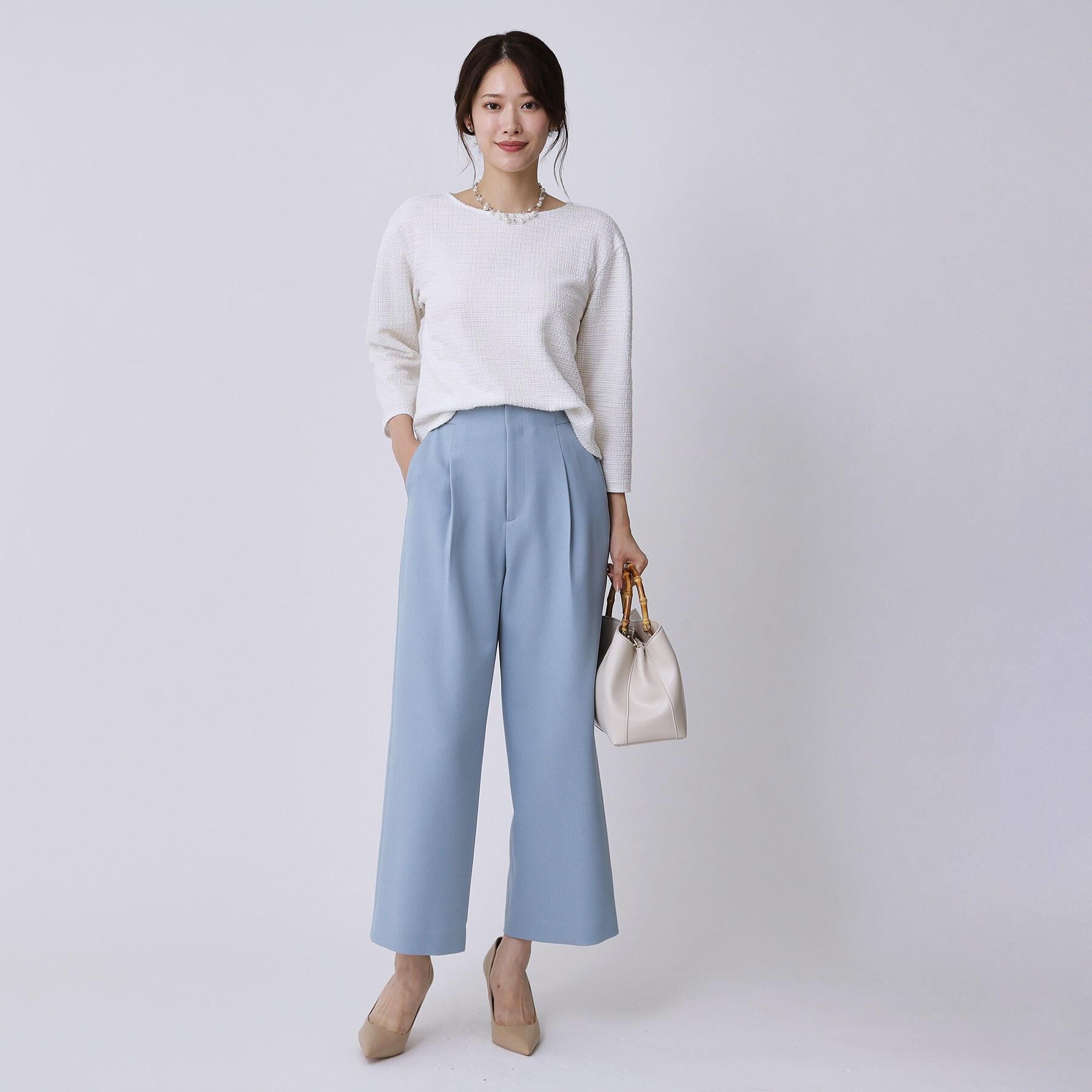 COUP DE CHANCE「【手洗い可／日本製／ジャージ素材／セットアップ可】ラメ意匠素材トップス」|Tシャツ・カットソー|