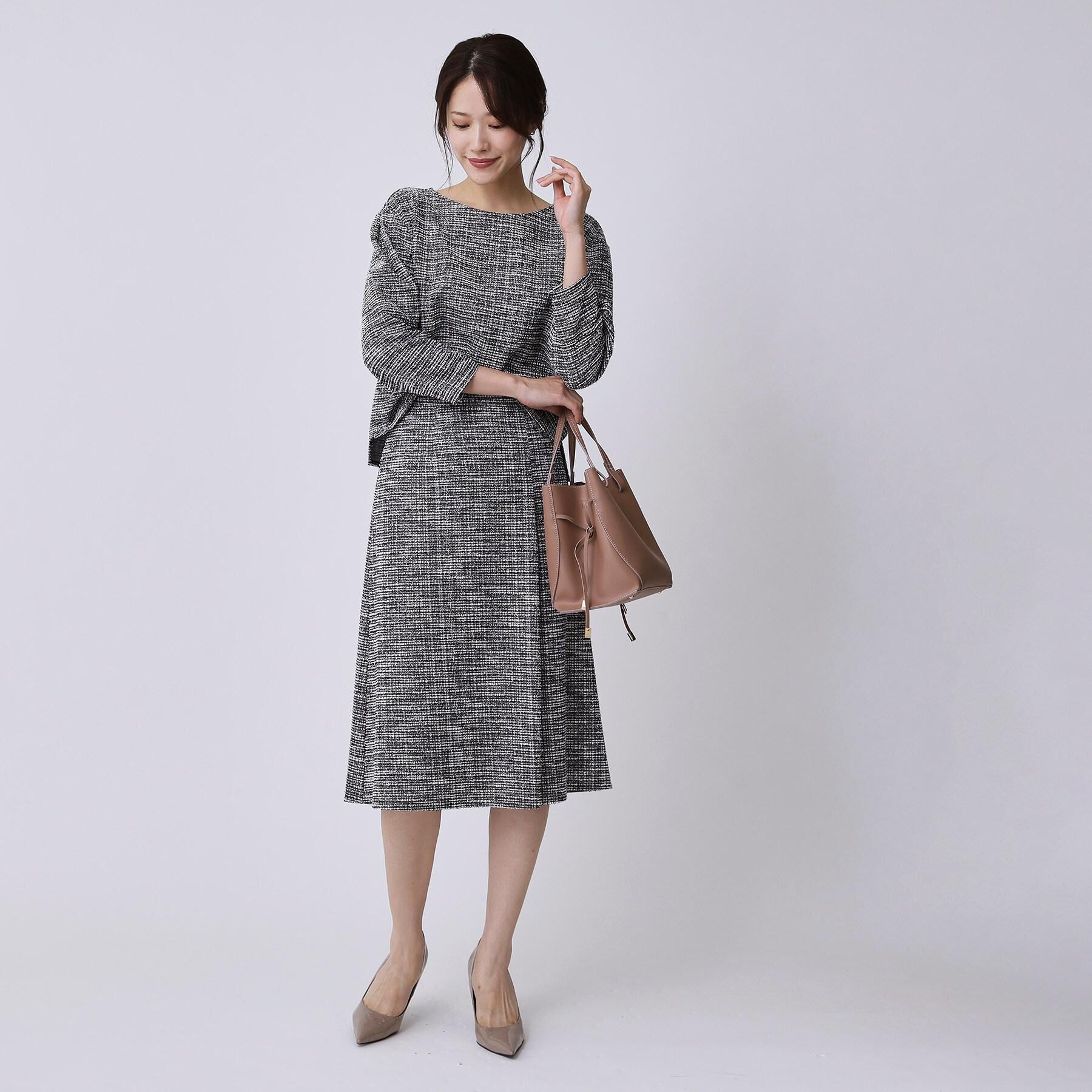 COUP DE CHANCE「【手洗い可／日本製／ジャージ素材／セットアップ可】ラメ意匠素材トップス」|Tシャツ・カットソー|