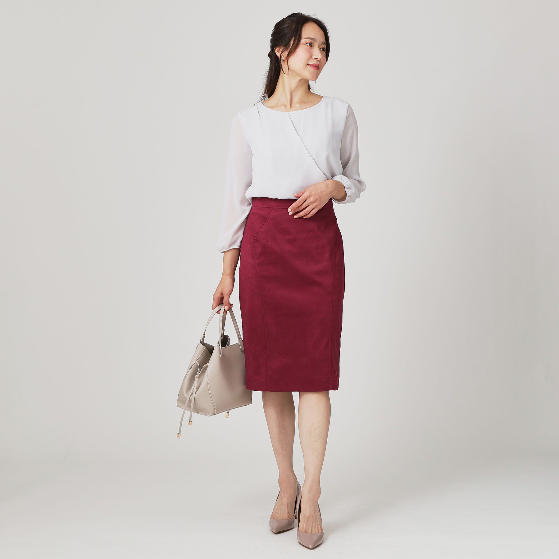 COUP DE CHANCE「【手洗い可／日本製／スーツ可】タイトシルエットのスカート」|スカート|