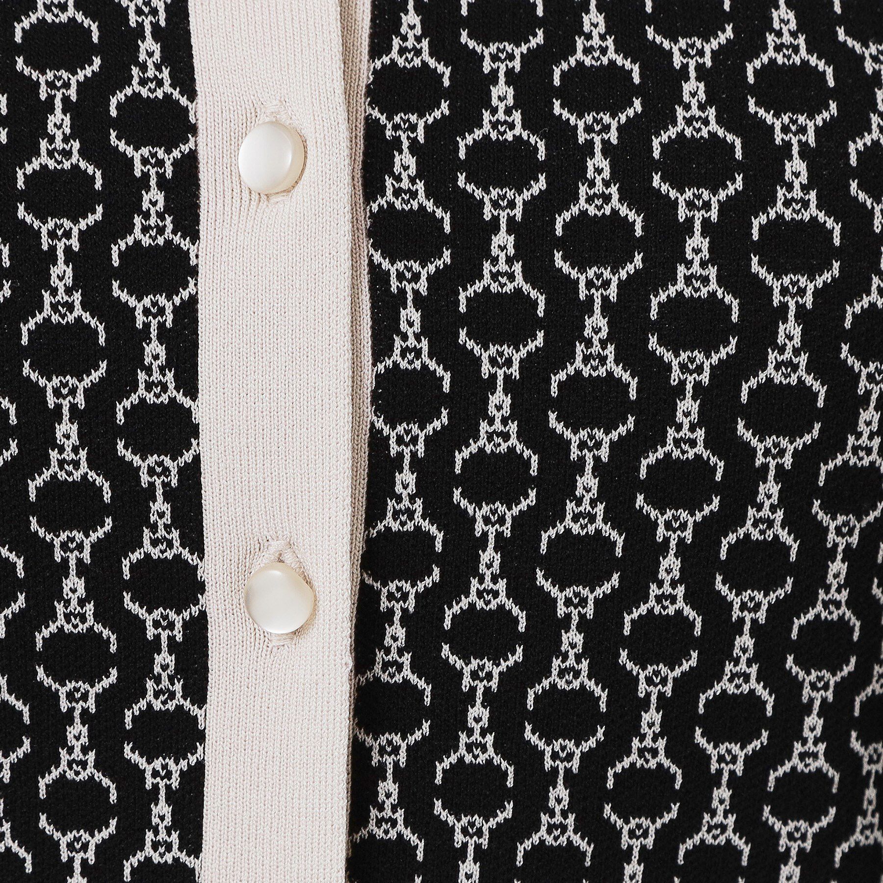 COUP DE CHANCE「【手洗い可】幾何柄風ジャカードカーディガン」|カーディガン|