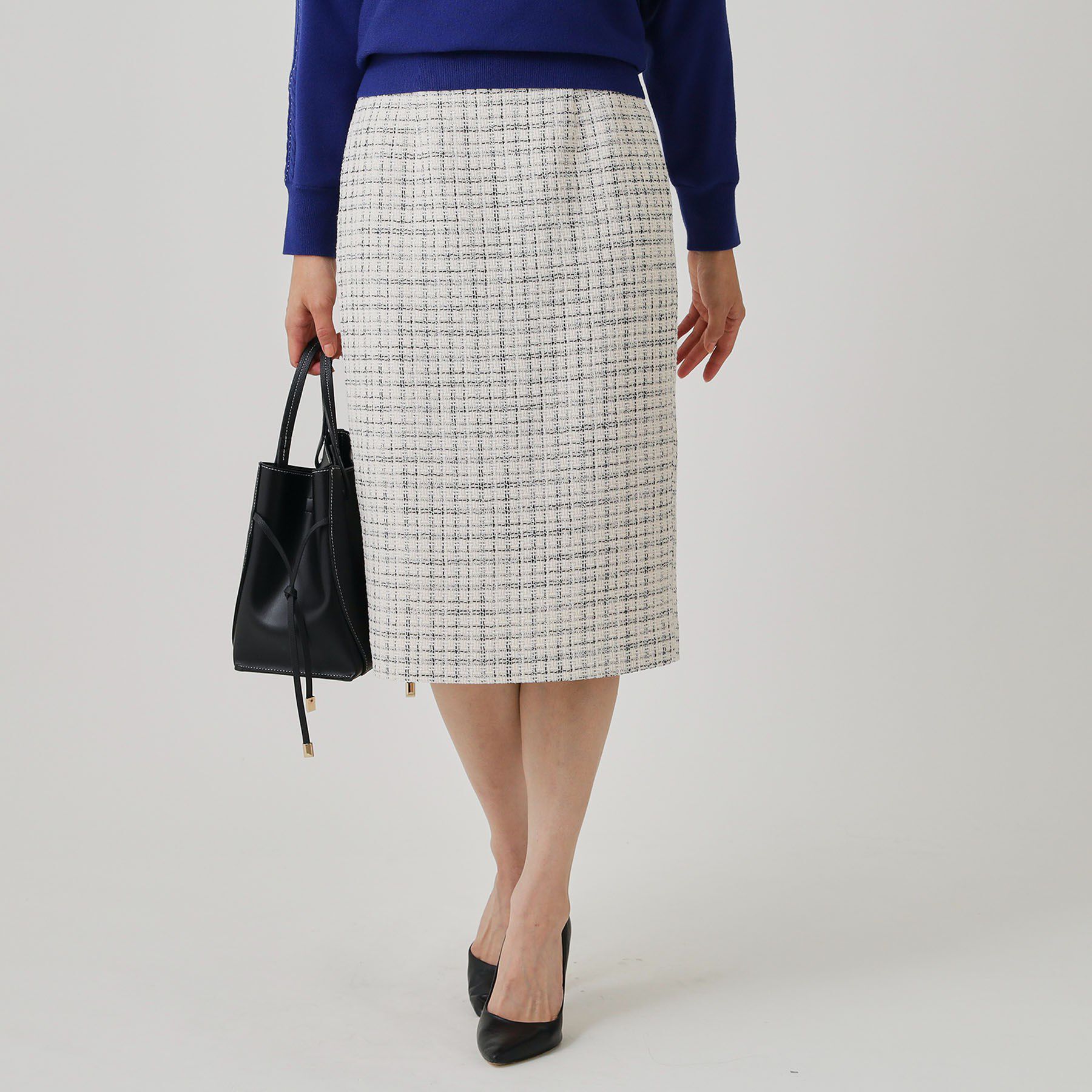 COUP DE CHANCE「【日本製】ツイードタイトスカート」|スカート|ホワイト(401)