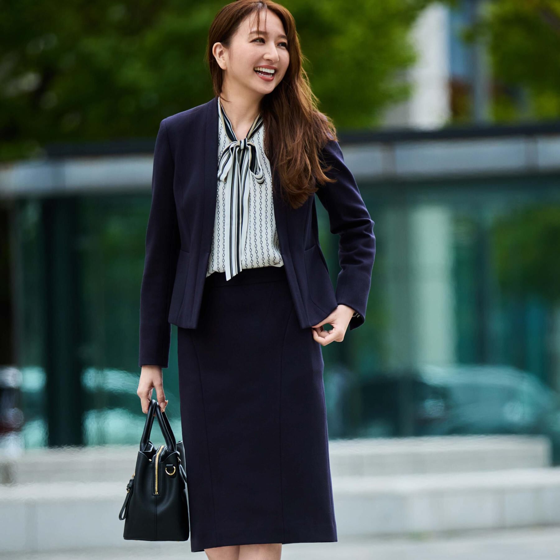 COUP DE CHANCE「【日本製／セットアップ可】ジャージ素材のカラーレスジャケット」|ノーカラージャケット|