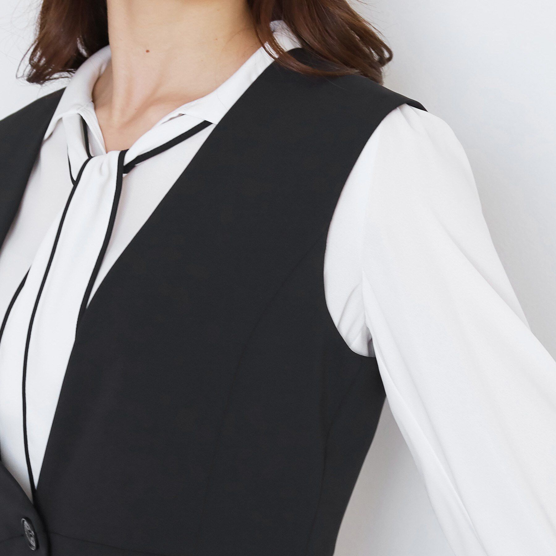 COUP DE CHANCE「【手洗い可／日本製／セットアップ可】カラーレスジレ」|ベスト・ジレ|