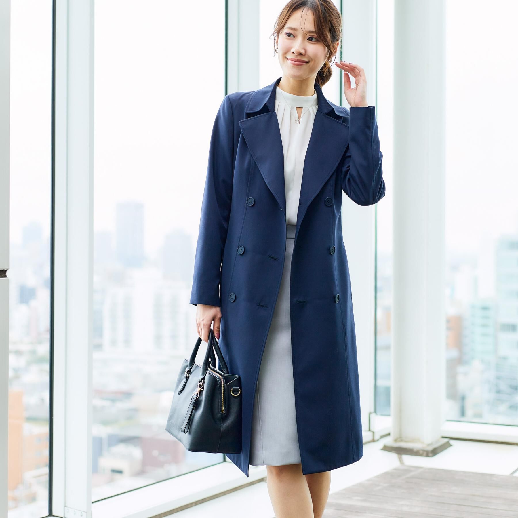 COUP DE CHANCE「【撥水／細見えシルエット】きれいめトレンチコート」|トレンチコート|