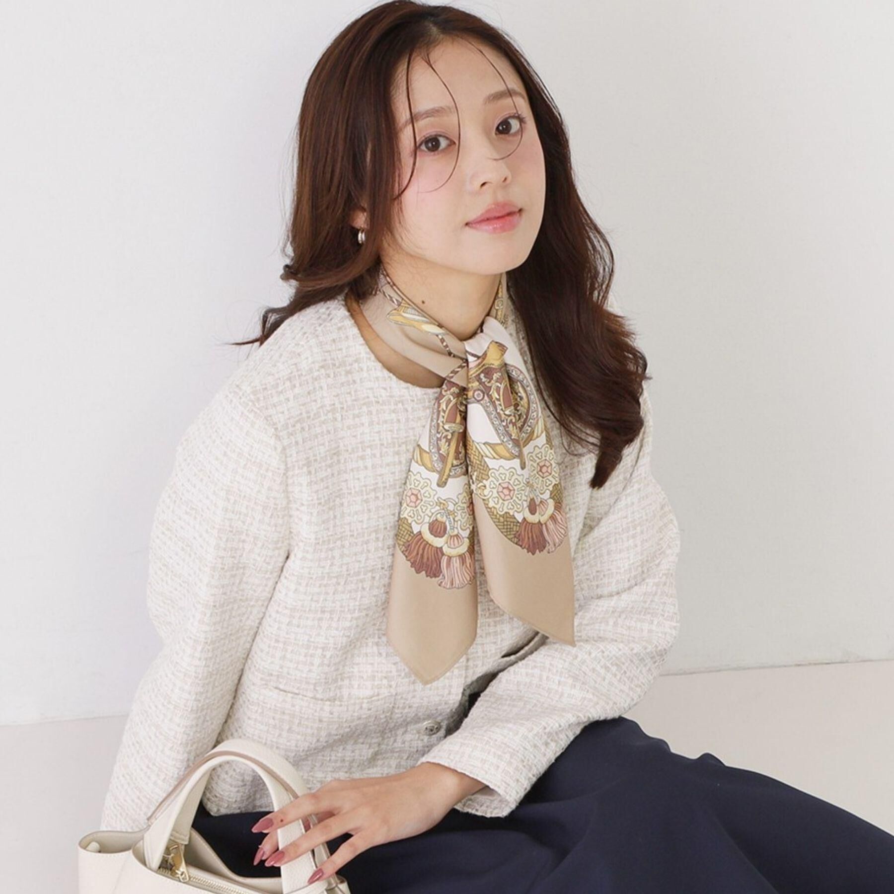 COUP DE CHANCE「【馬具柄】クラシカルなプリントスカーフ」|バンダナ・スカーフ|