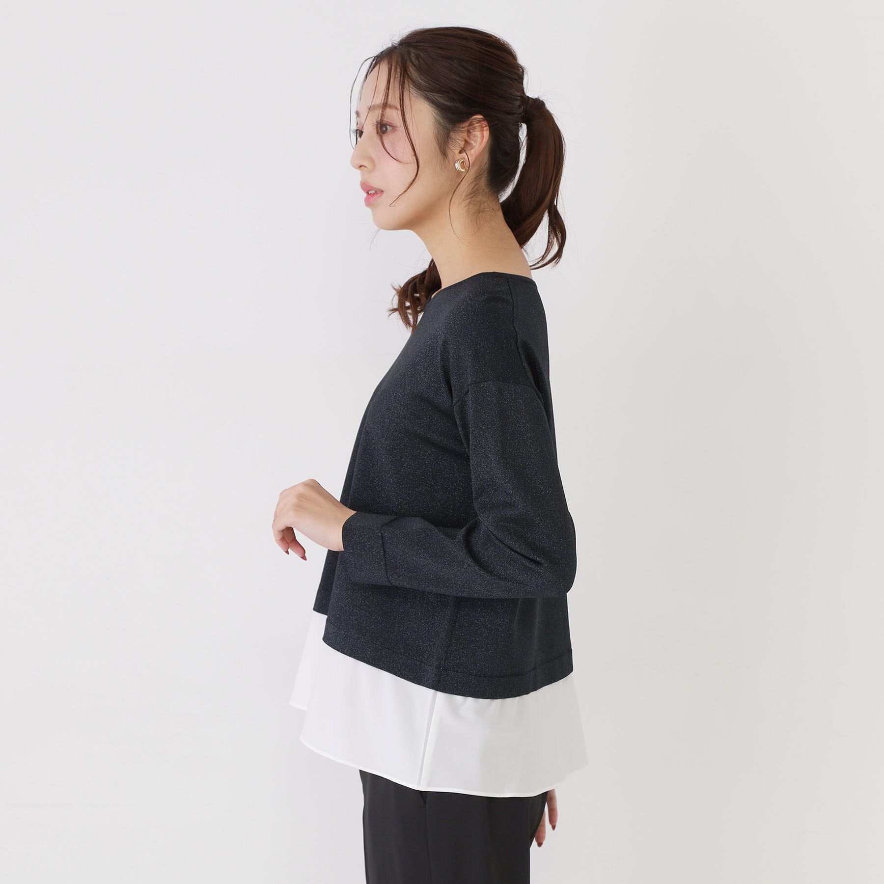 COUP DE CHANCE「【洗える】レイヤード風デザイントップス」|ニット・セーター|