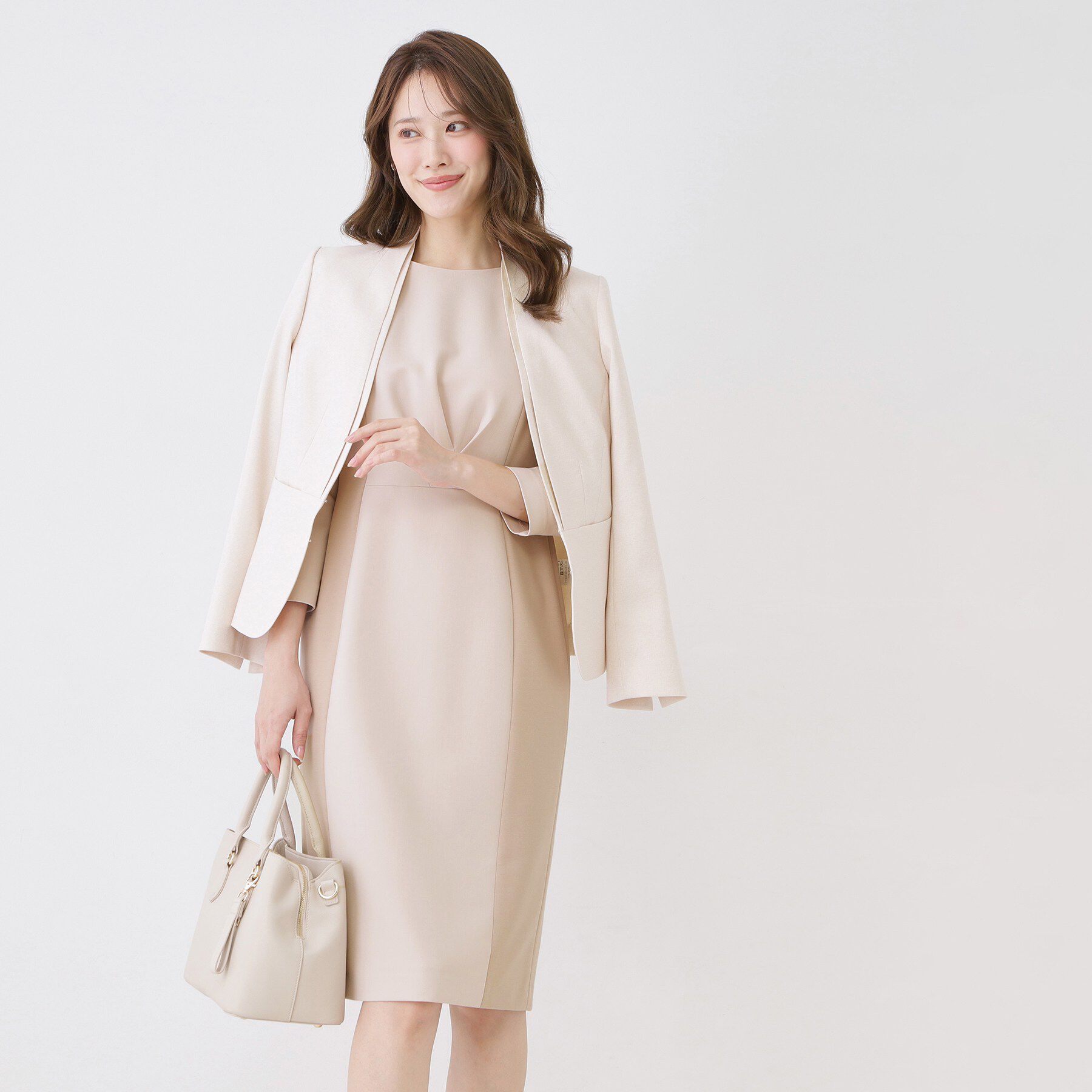 COUP DE CHANCE「【手洗い可／日本製】配色タイトワンピース」|ワンピース|