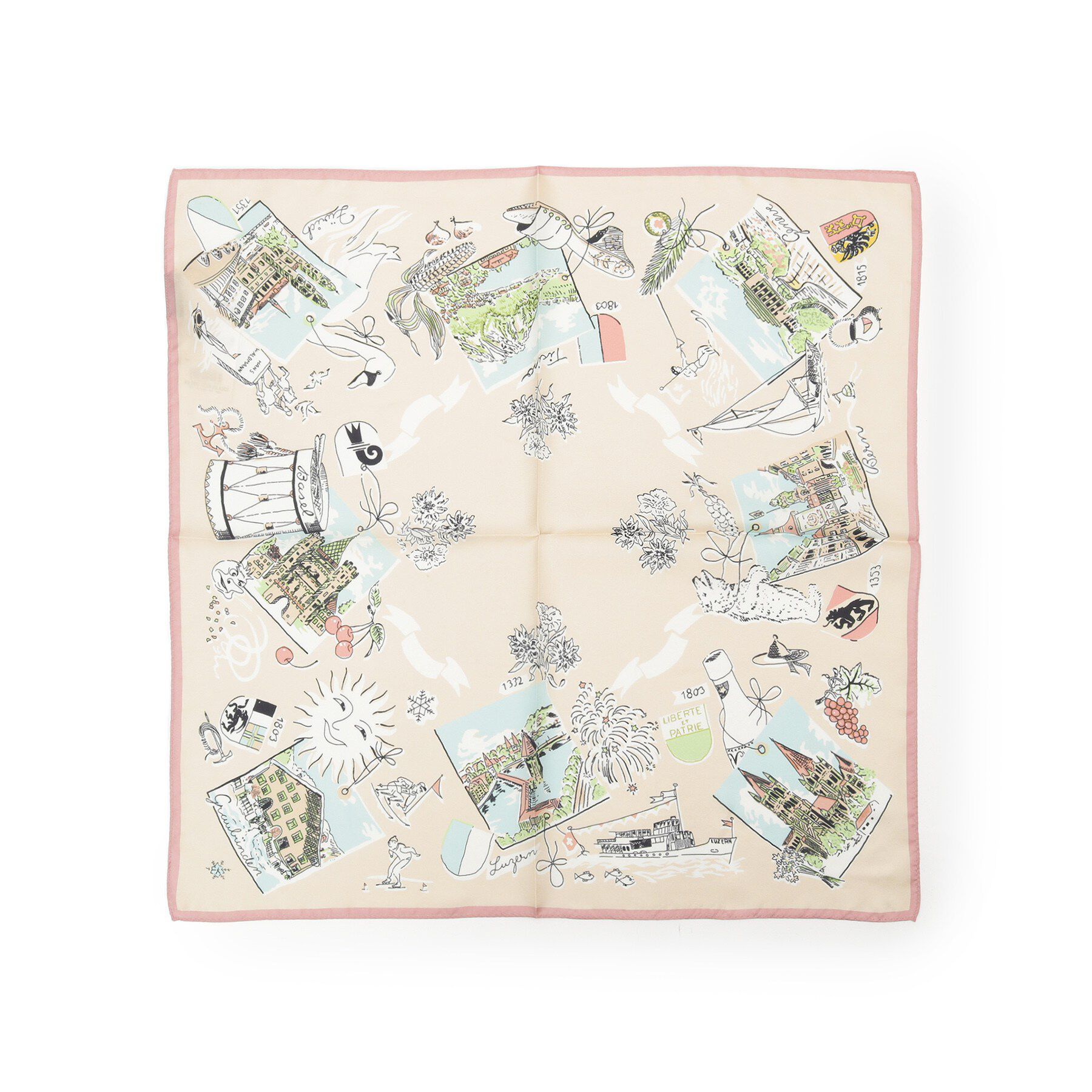 COUP DE CHANCE「【日本製】ホリデースカーフ」|バンダナ・スカーフ|グレージュ(350)