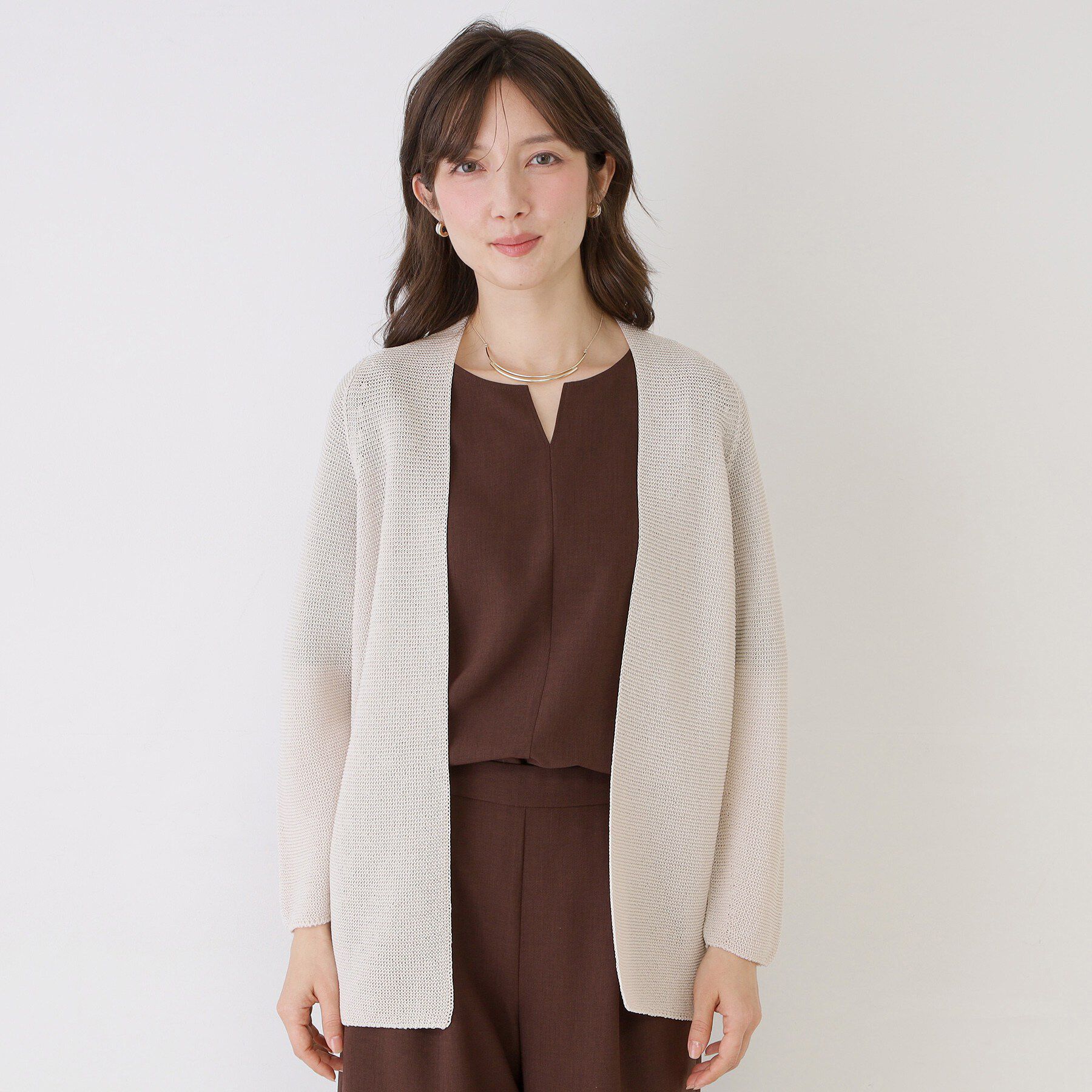 COUP DE CHANCE「【手洗い可／日本製】着流しカーディガン」|カーディガン|