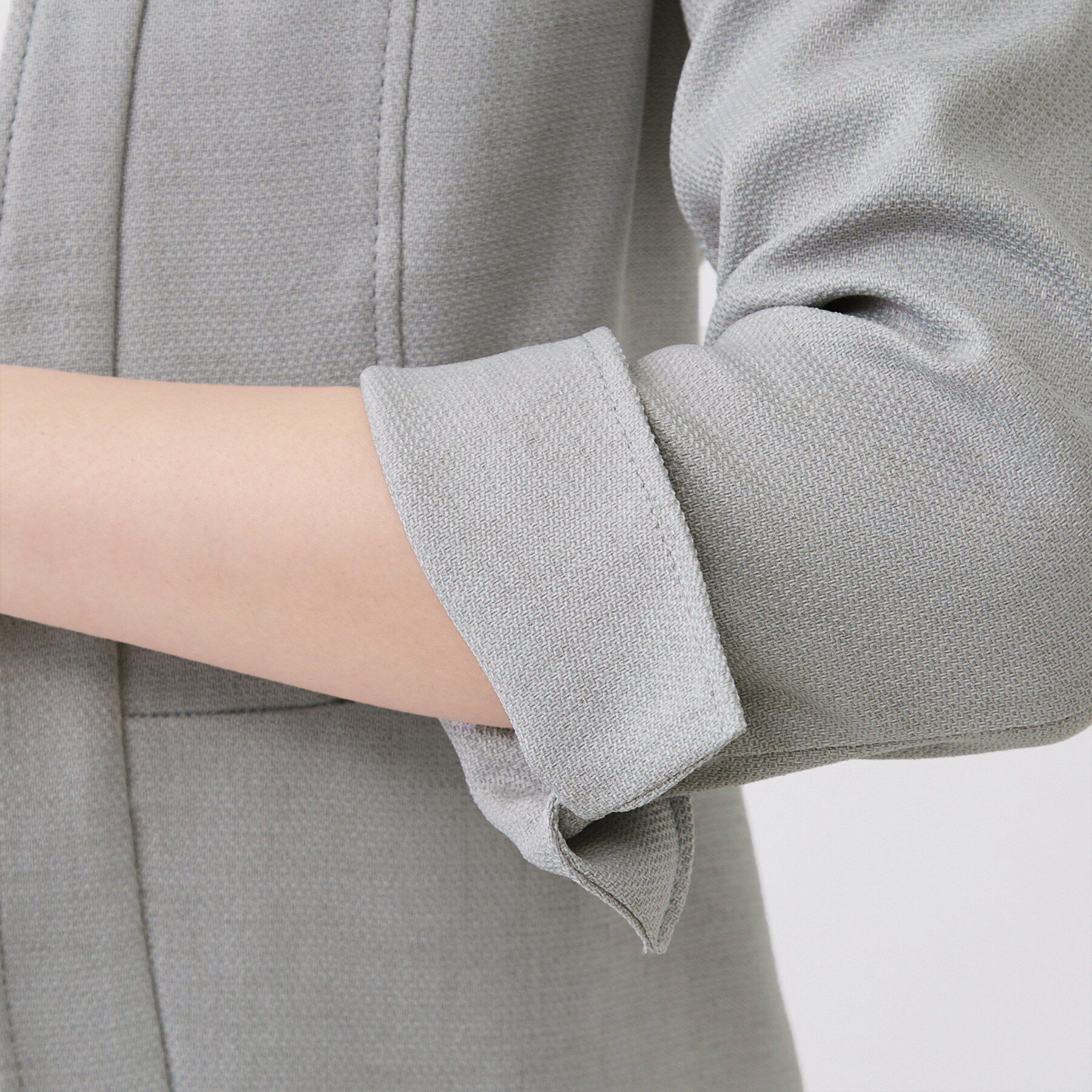 COUP DE CHANCE「【手洗い可／日本製／UVケア】リネンライク カラーレスジャケット」|ノーカラージャケット|