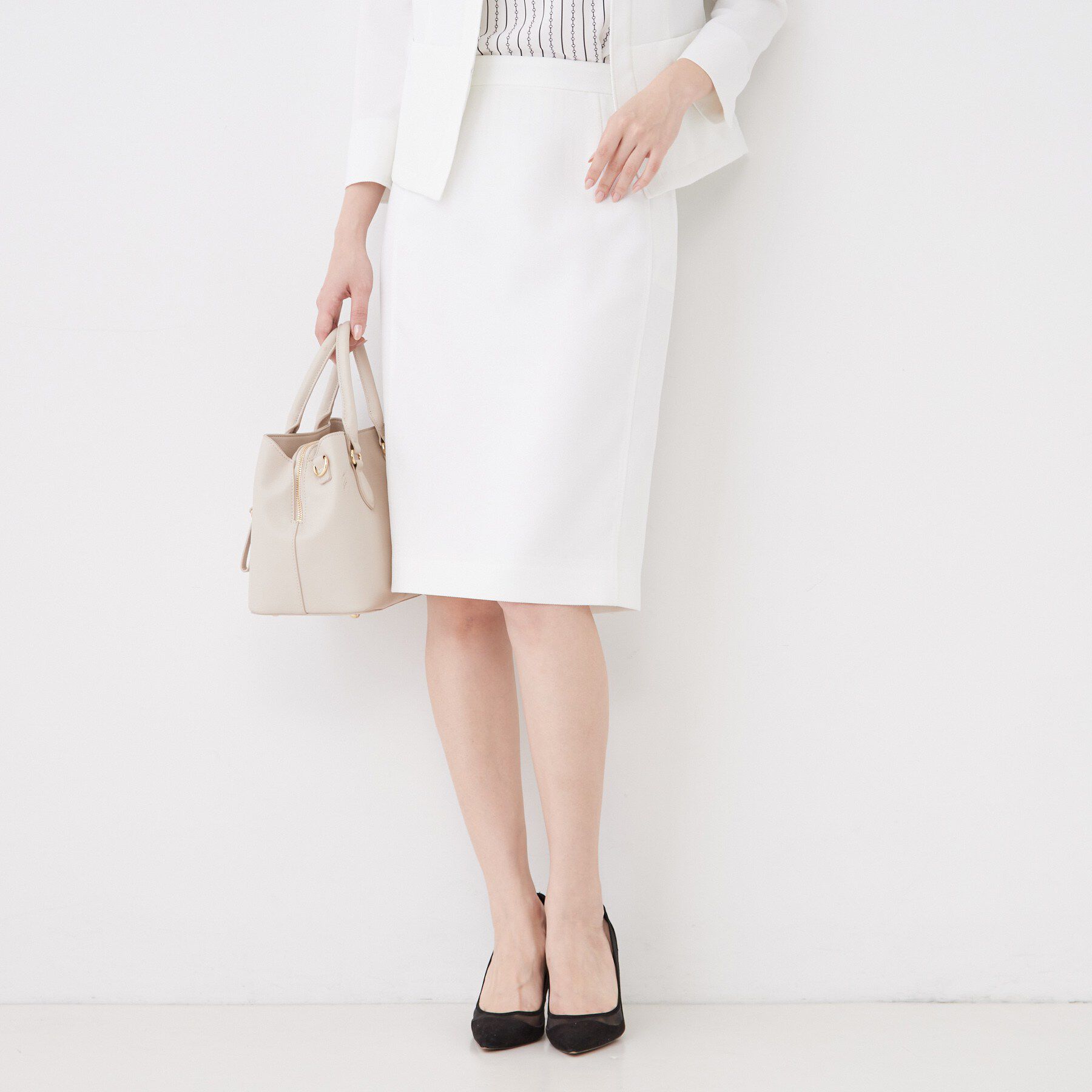 COUP DE CHANCE「【手洗い可／日本製／セットアップ可】リネンライク タイトスカート」|スカート|