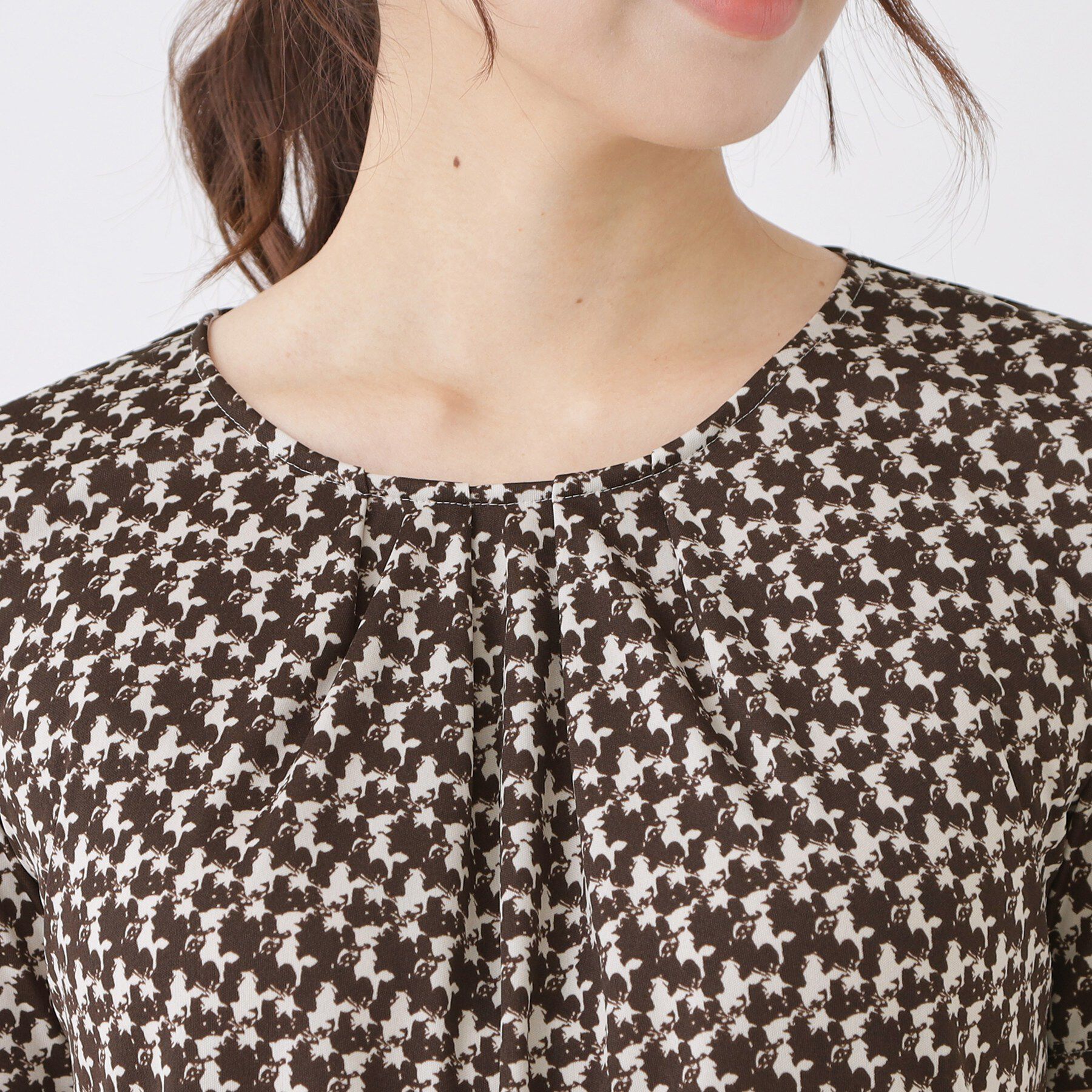 COUP DE CHANCE「【手洗い可/日本製/セットアップ可】幾何柄カットソー」|Tシャツ・カットソー|