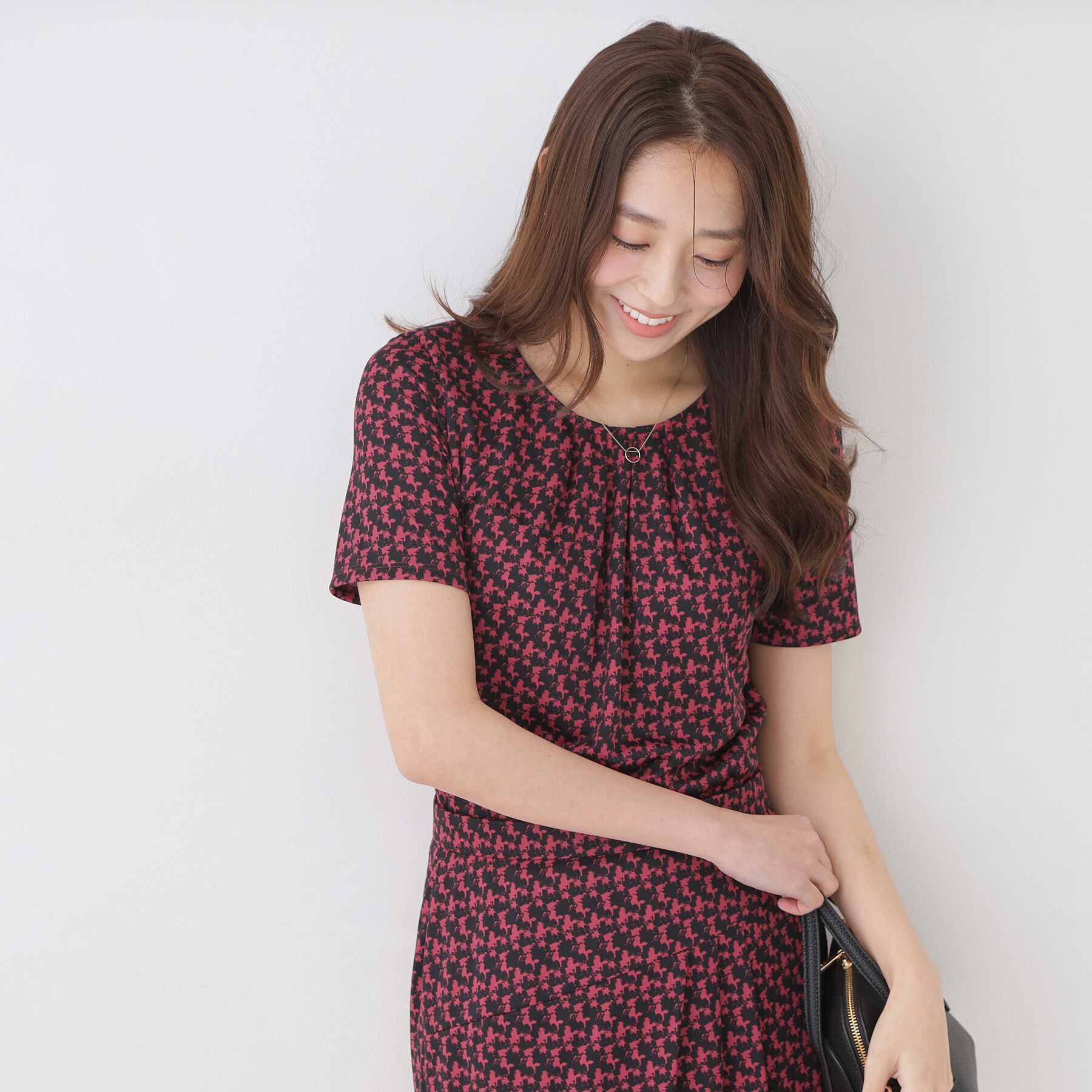 COUP DE CHANCE「【手洗い可/日本製/セットアップ可】幾何柄カットソー」|Tシャツ・カットソー|