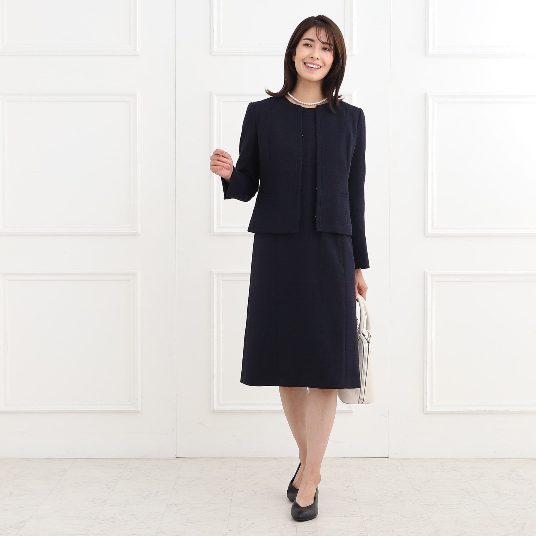 Reflect「【フォーマル/セットアップ可】ツイードジャケット」|ノーカラージャケット|