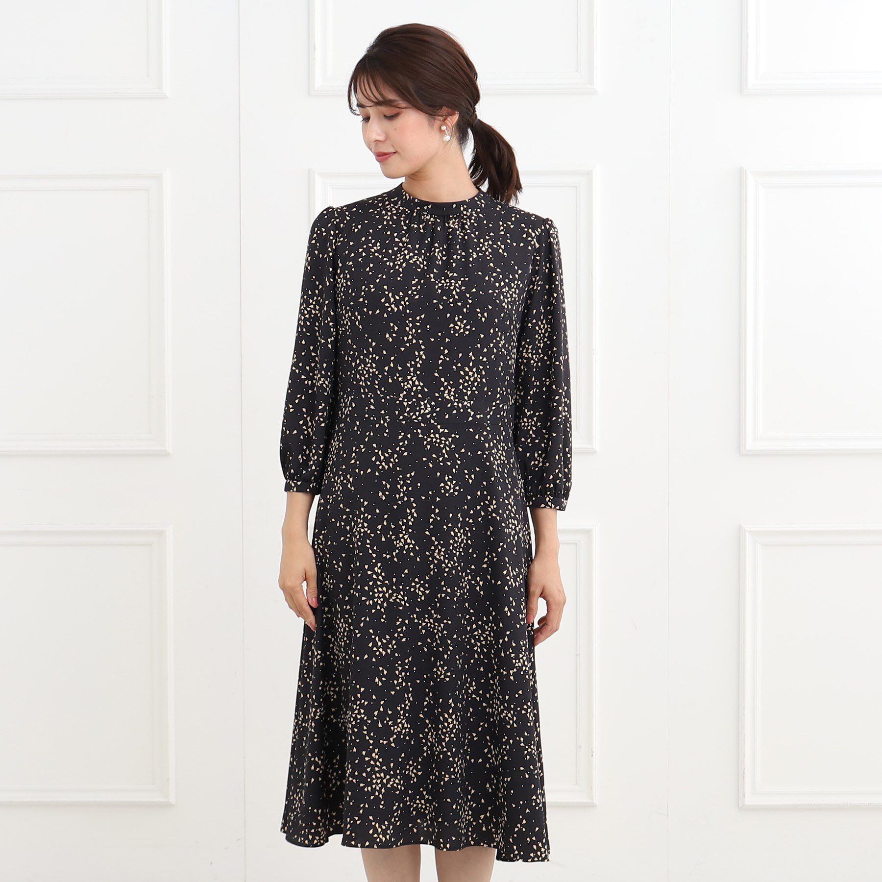 Reflect「【フォーマル/マシンウォッシュ可】フラワープリントワンピース」|ワンピース|