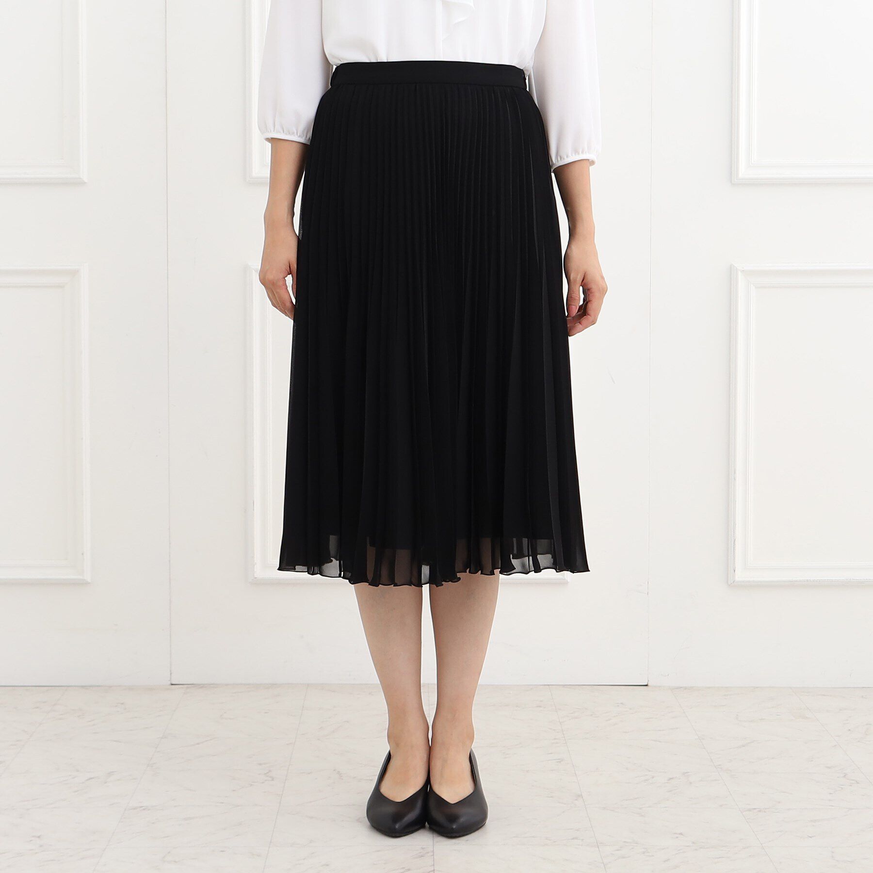 Reflect「【フォーマル/洗える】シフォンジョーゼットプリーツスカート」|スカート|
