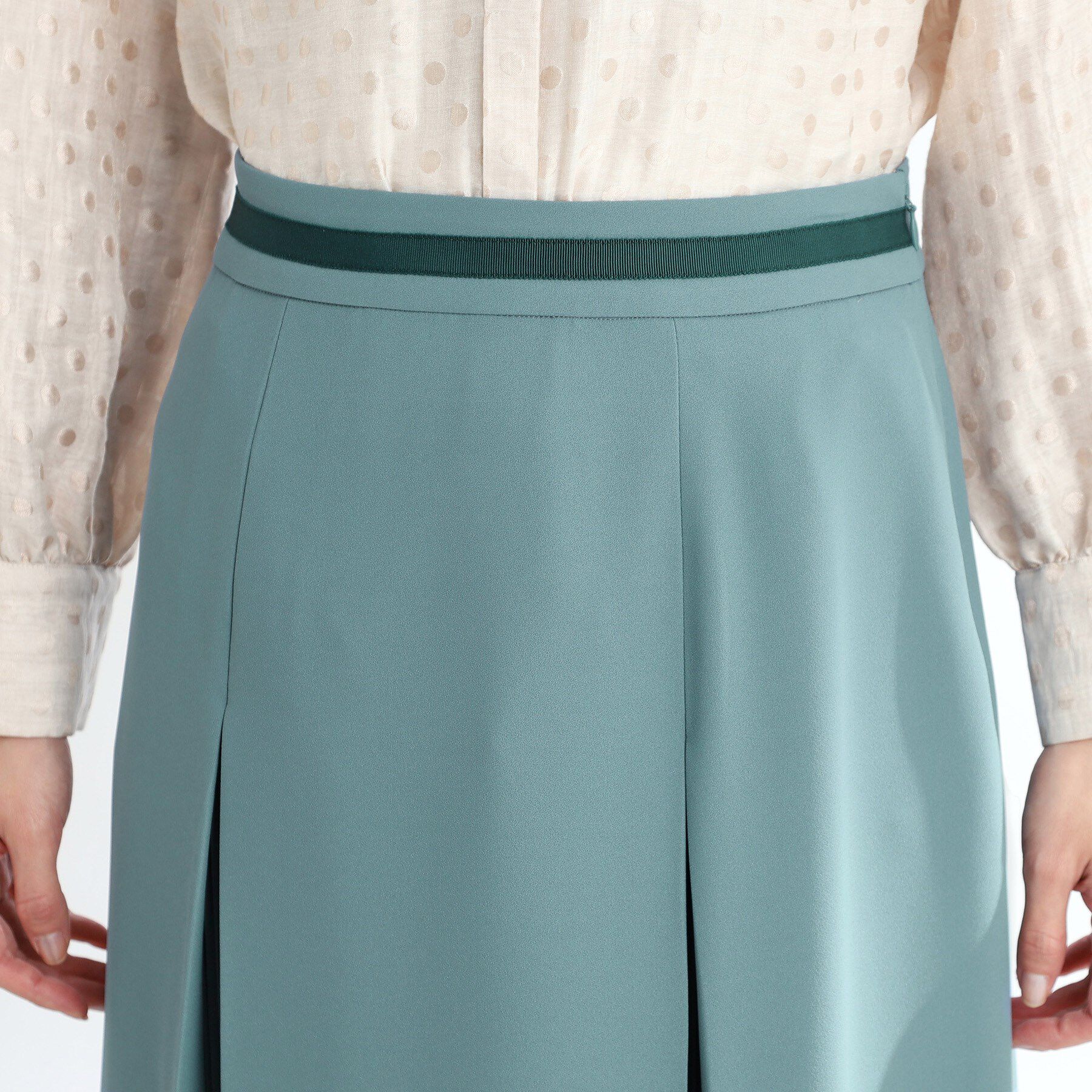 Reflect「【手洗い可】シフォンプリーツドッキングスカート」|スカート|