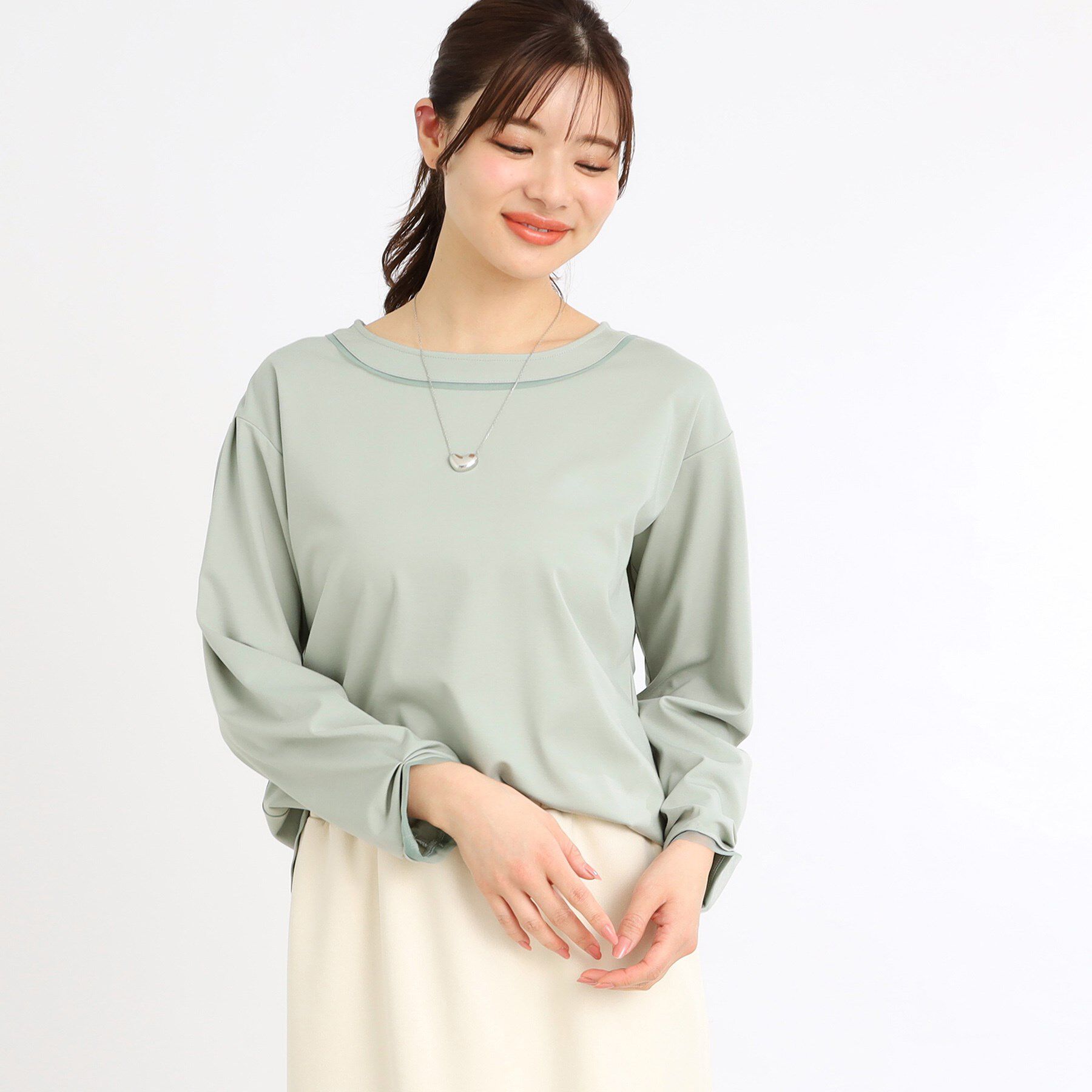 Reflect「【E‐QUALITY／手洗い可】チュールディティールプルオーバー」|Tシャツ・カットソー|