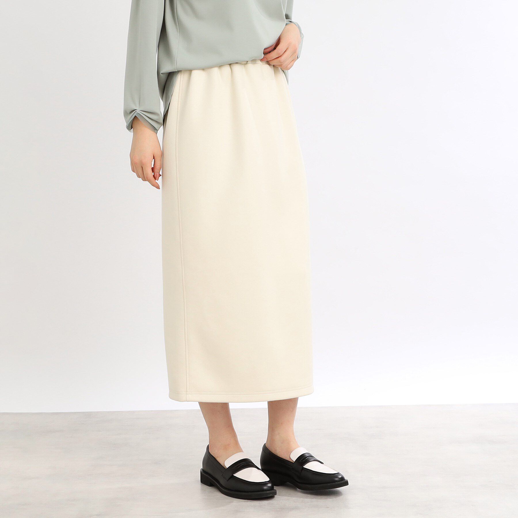 Reflect「【手洗い可／ウエスト総ゴム／細見え】リラクシータイトスカート」|スカート|