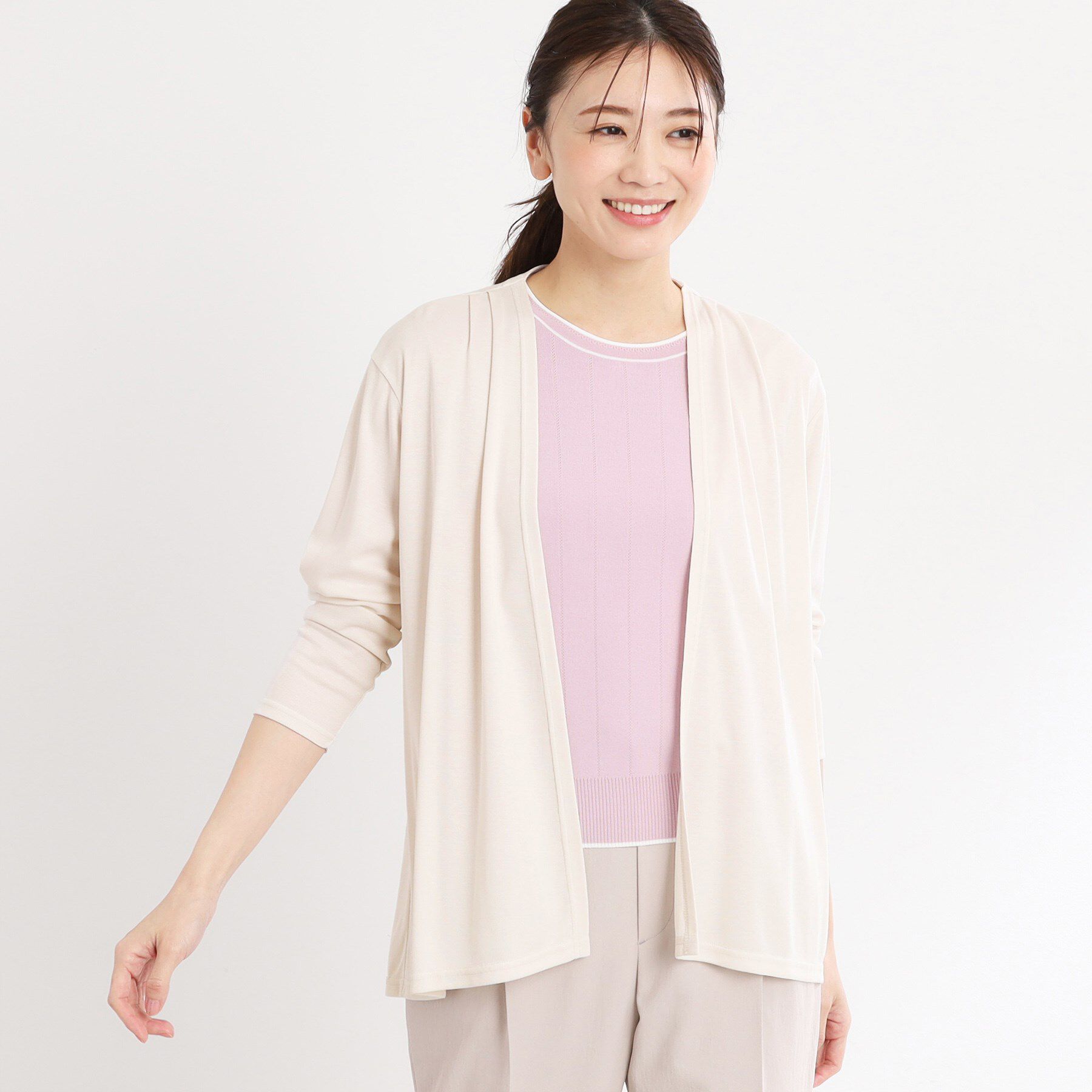 Reflect「【洗える】ジャージカーディガン」|カーディガン|