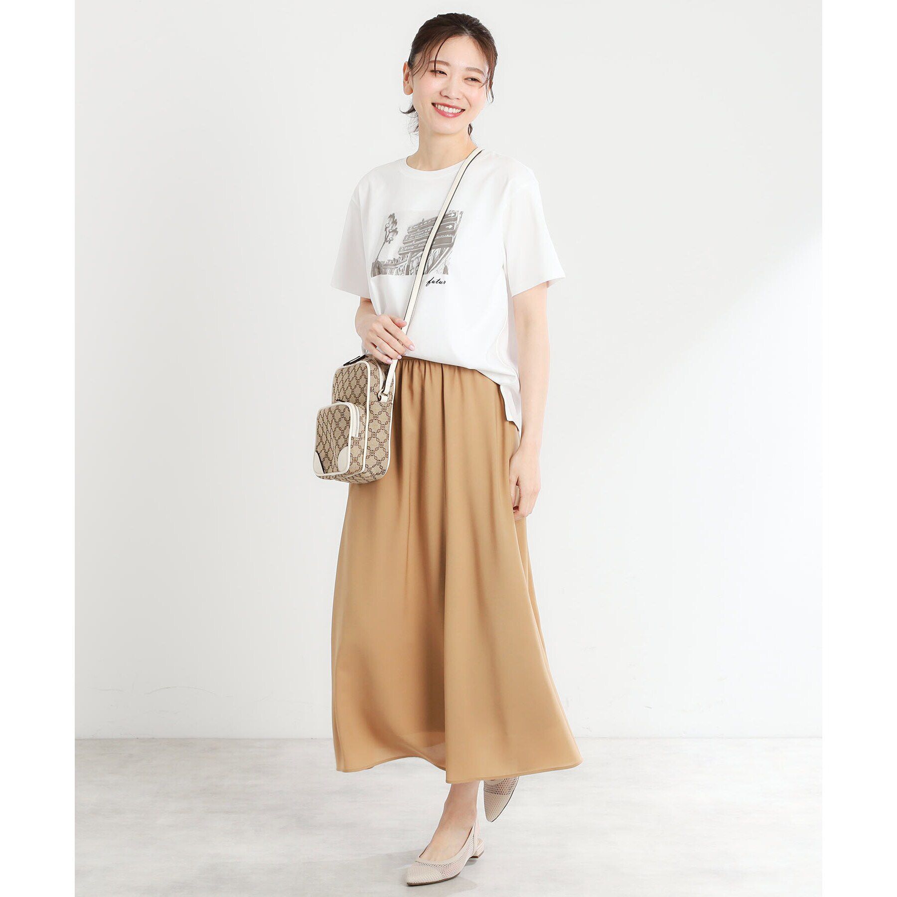 Reflect「【マシンウォッシュ可】フリュイドロングスカート」|スカート|