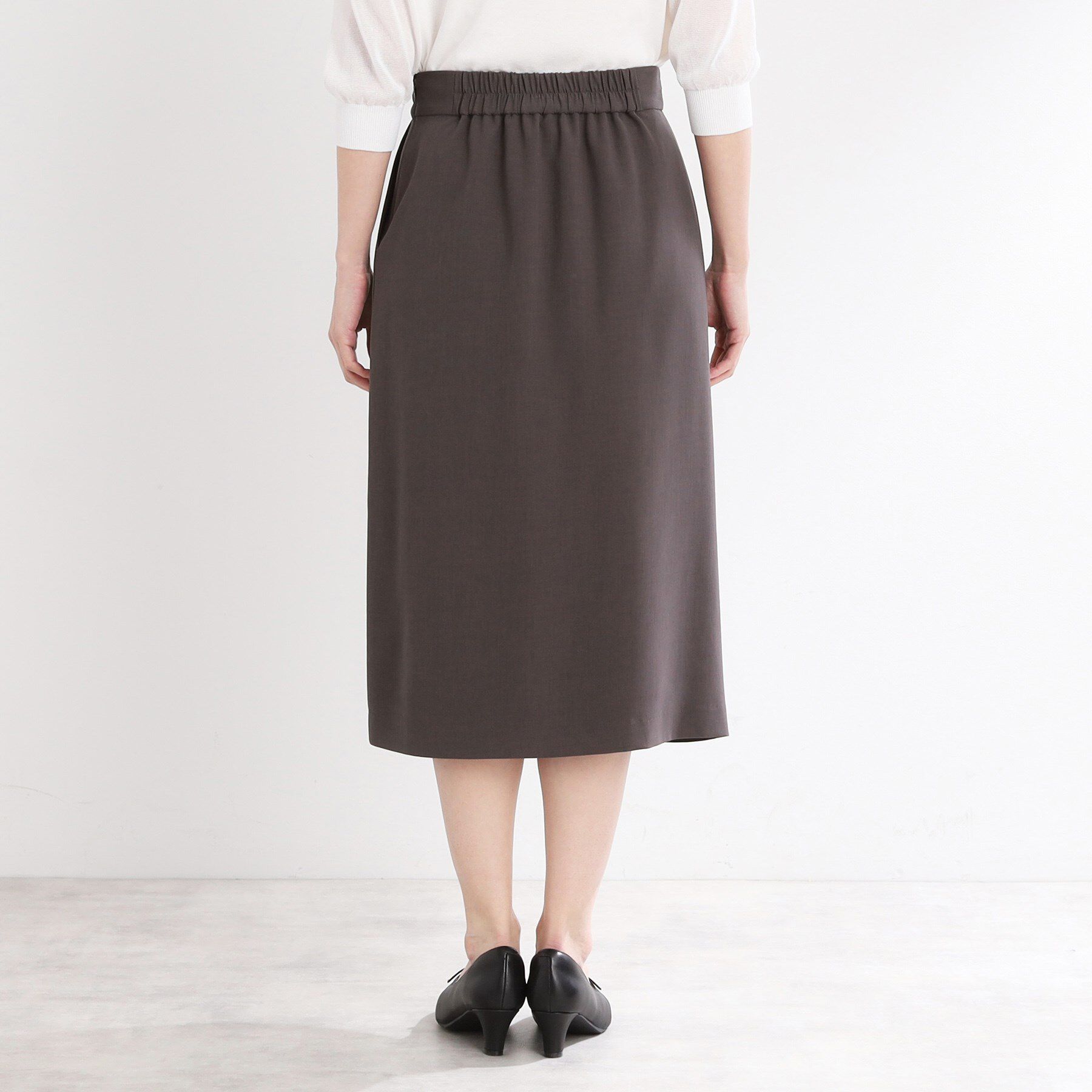 Reflect「【UVカット／洗える／セットアップ可】ラップ風ナロースカート」|スカート|