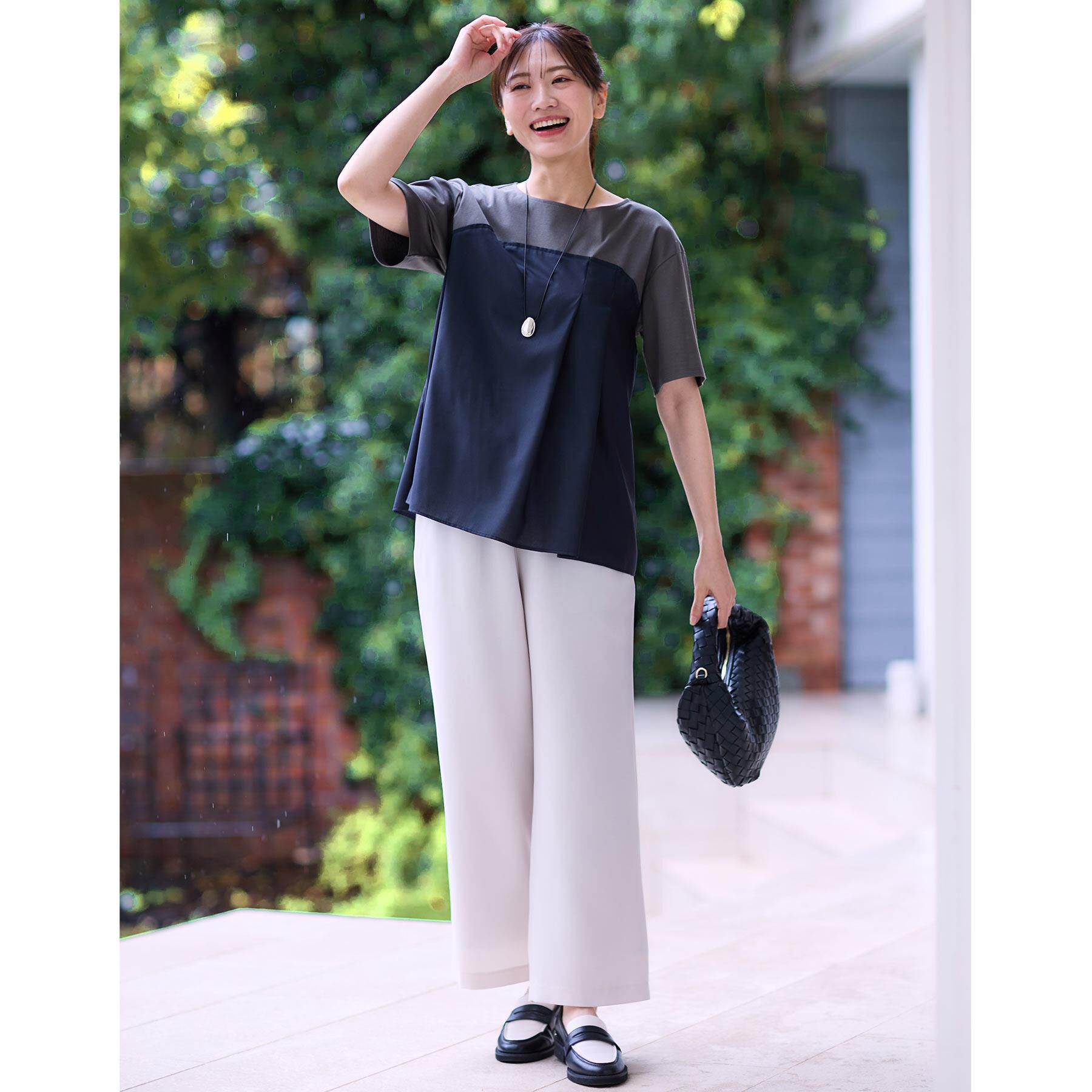 Reflect「【マシンウォッシュ可／ウエスト総ゴム】すっきり見えワイドシルエットパンツ」|その他|