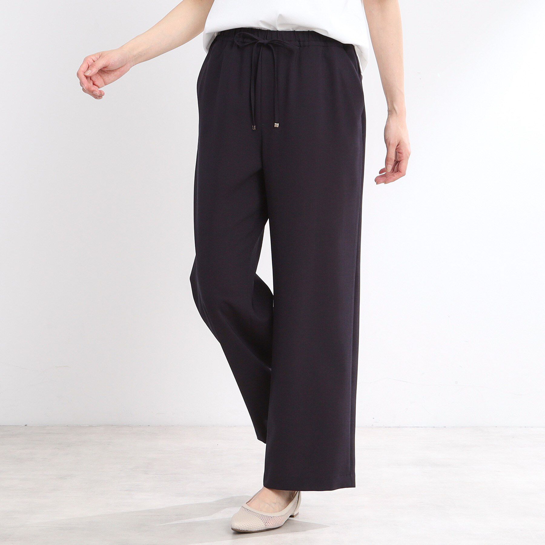 Reflect「【マシンウォッシュ可／ウエスト総ゴム】すっきり見えワイドシルエットパンツ」|その他|