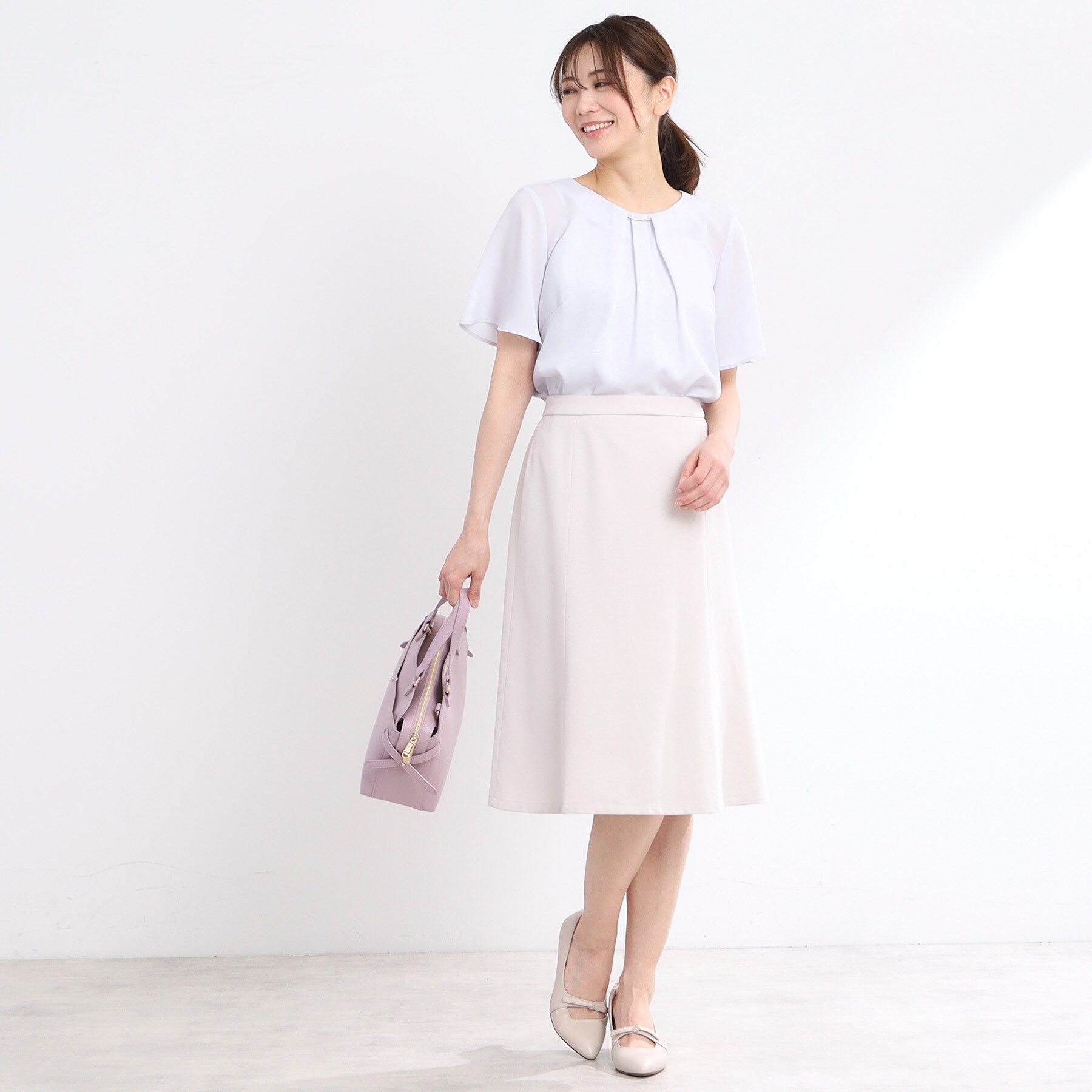 Reflect「【洗える】タックディティールブラウス」|シャツ・ブラウス|