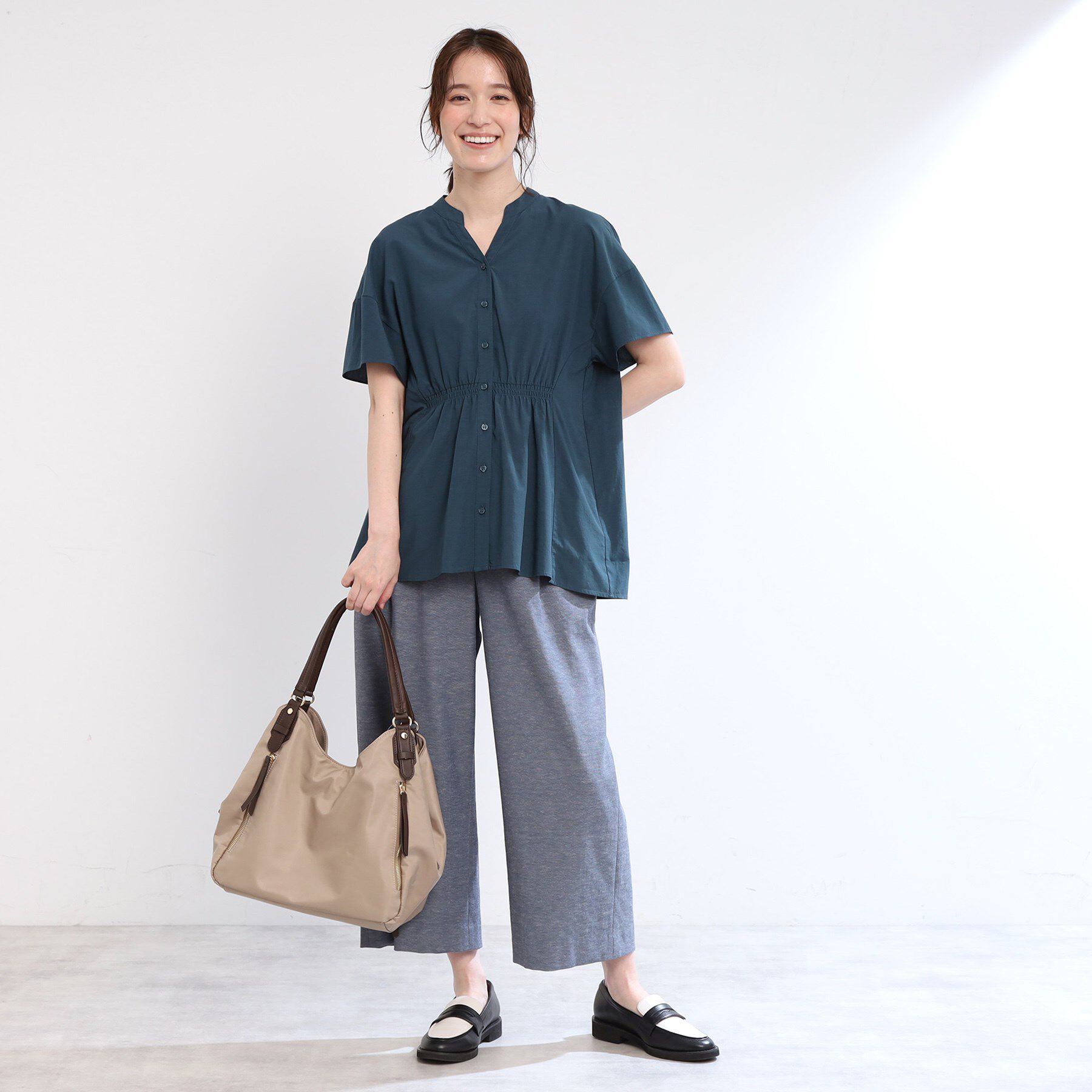 Reflect「【手洗い可】スキッパーブラウス」|シャツ・ブラウス|