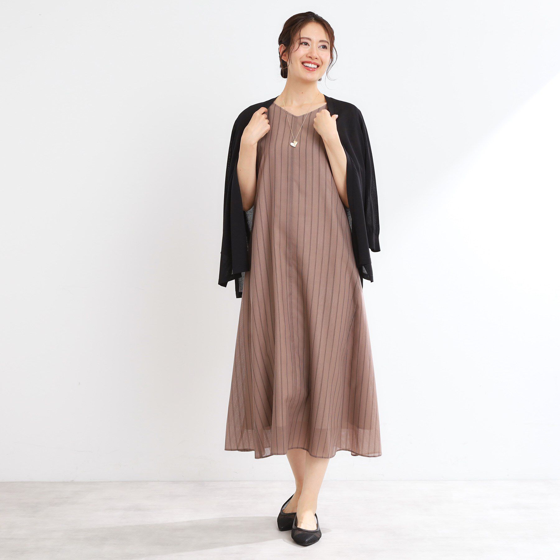 Reflect「【WEB先行カラーあり／手洗い可】涼しげスリットカーディガン」|カーディガン|