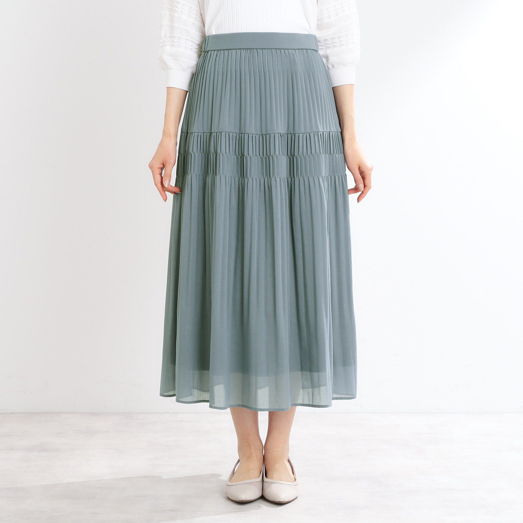 Reflect「【マシンウォッシュ可】プリーツティアードスカート」|スカート|