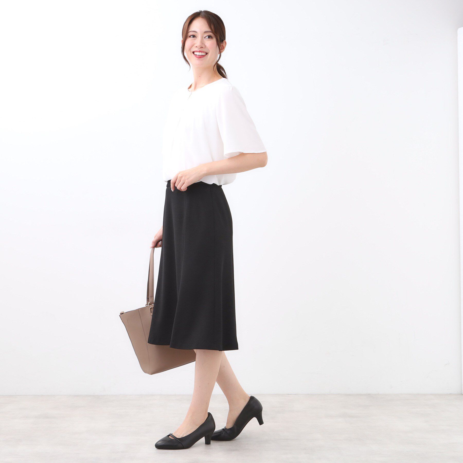 Reflect「【匠シリーズ／すっきり細見え／セットアップ可】ソフトフレアスカート」|スカート|