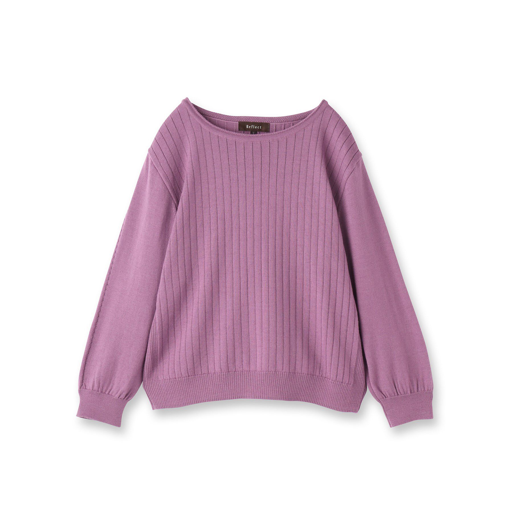 Reflect「【WEB先行カラーあり／インナーにおすすめ◎／アンサンブル可】すっきり見え縦編み柄ニット」|ニット・セーター|