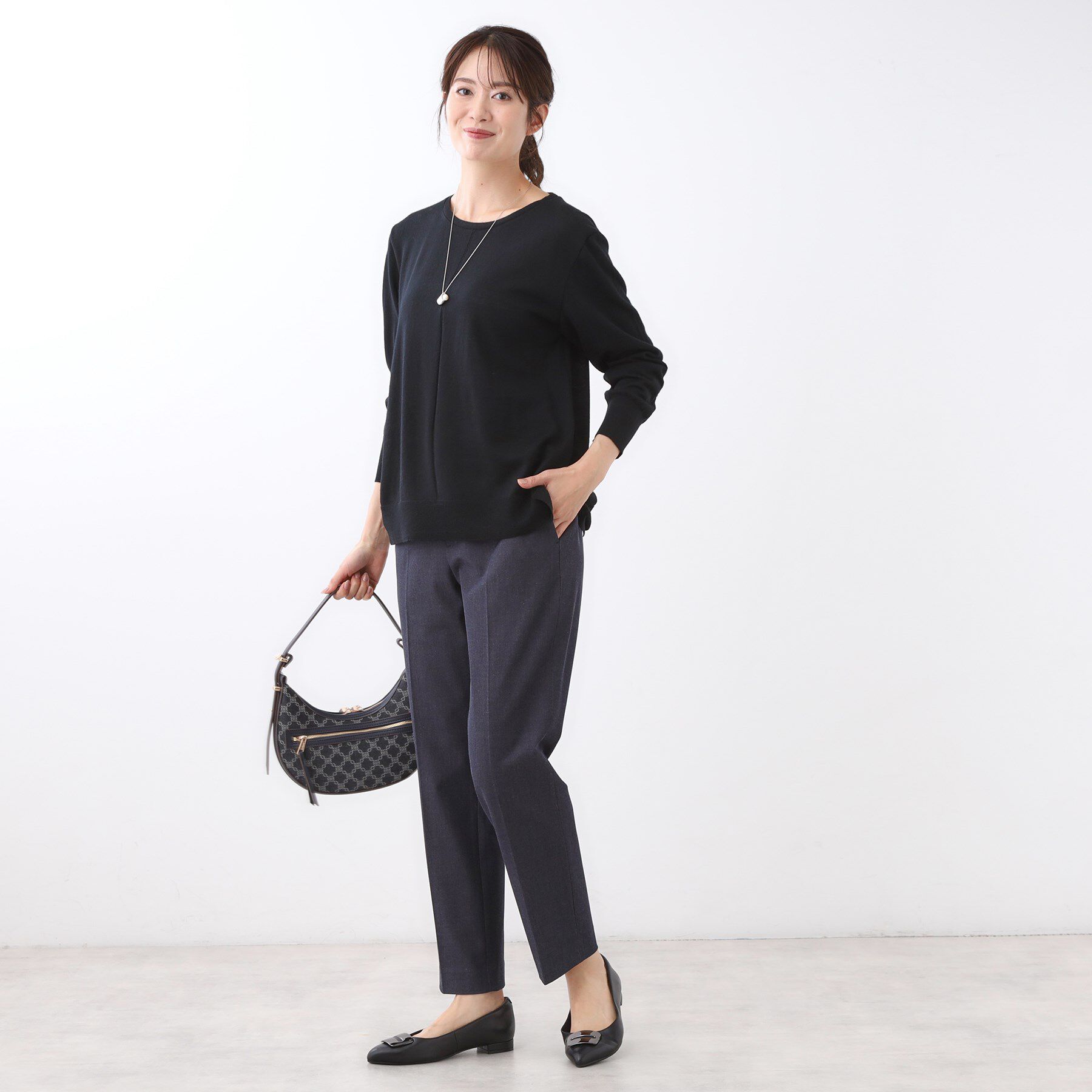 Reflect「【ちくちくしない／アンサンブル可／通勤におすすめ◎】オフボディニット」|ニット・セーター|