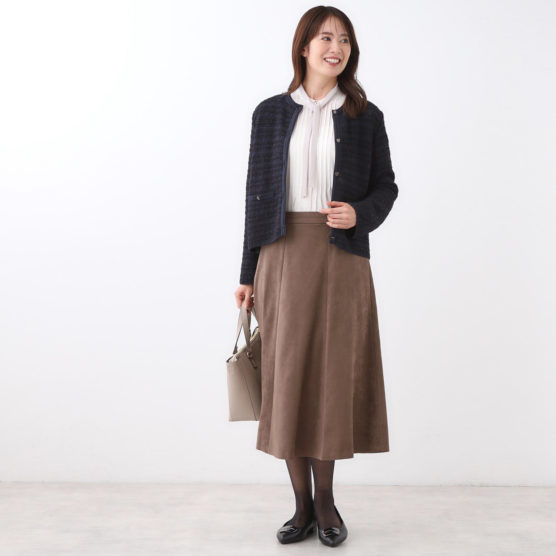 Reflect「【ライトアウター／ゆったりシルエット／気軽な羽織に◎】ドライタッチカーディガン」|カーディガン|