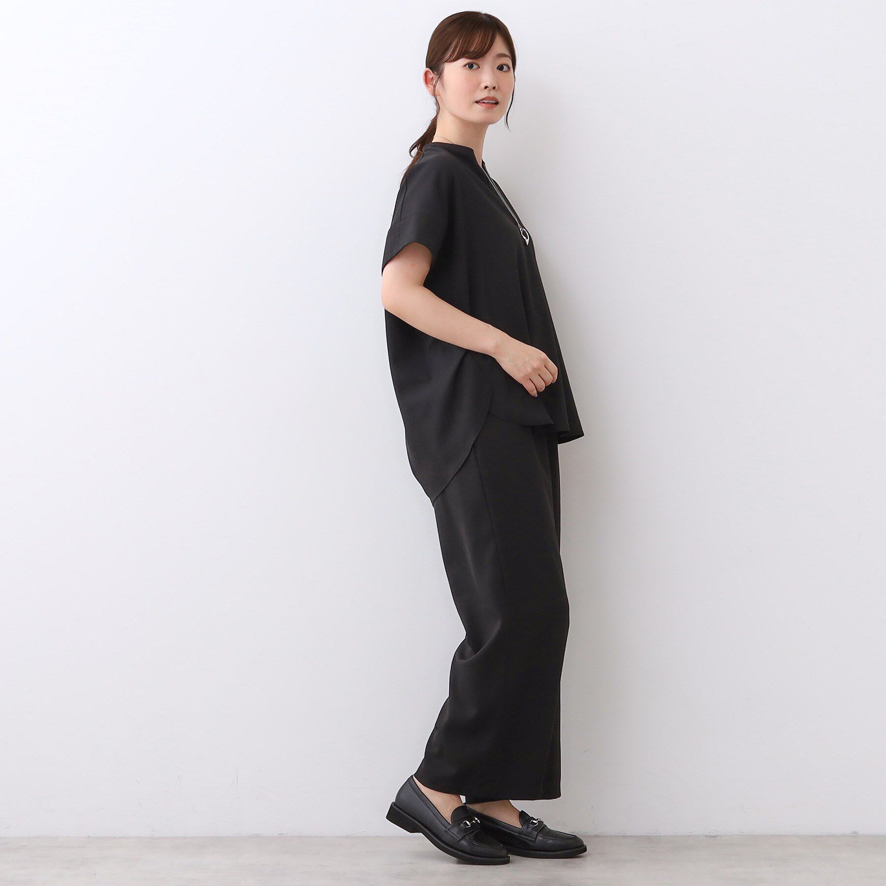 Reflect「【E‐QUALITY／ウエスト総ゴム／セットアップ／単品使いOK◎】ブラウス＋ストレートパンツセット」|スーツ|