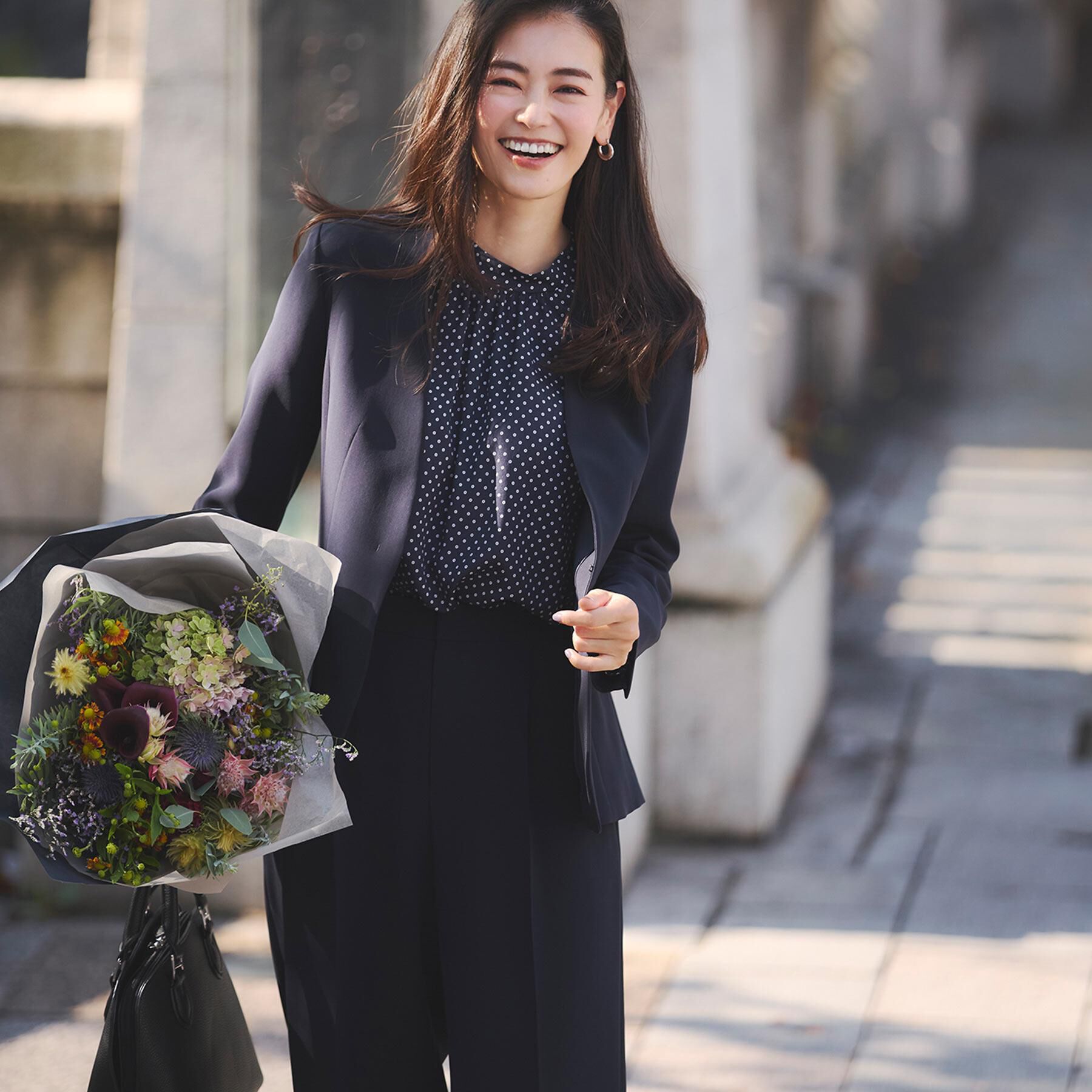 Reflect「【お仕事に◎】ドットプリントブラウス」|シャツ・ブラウス|